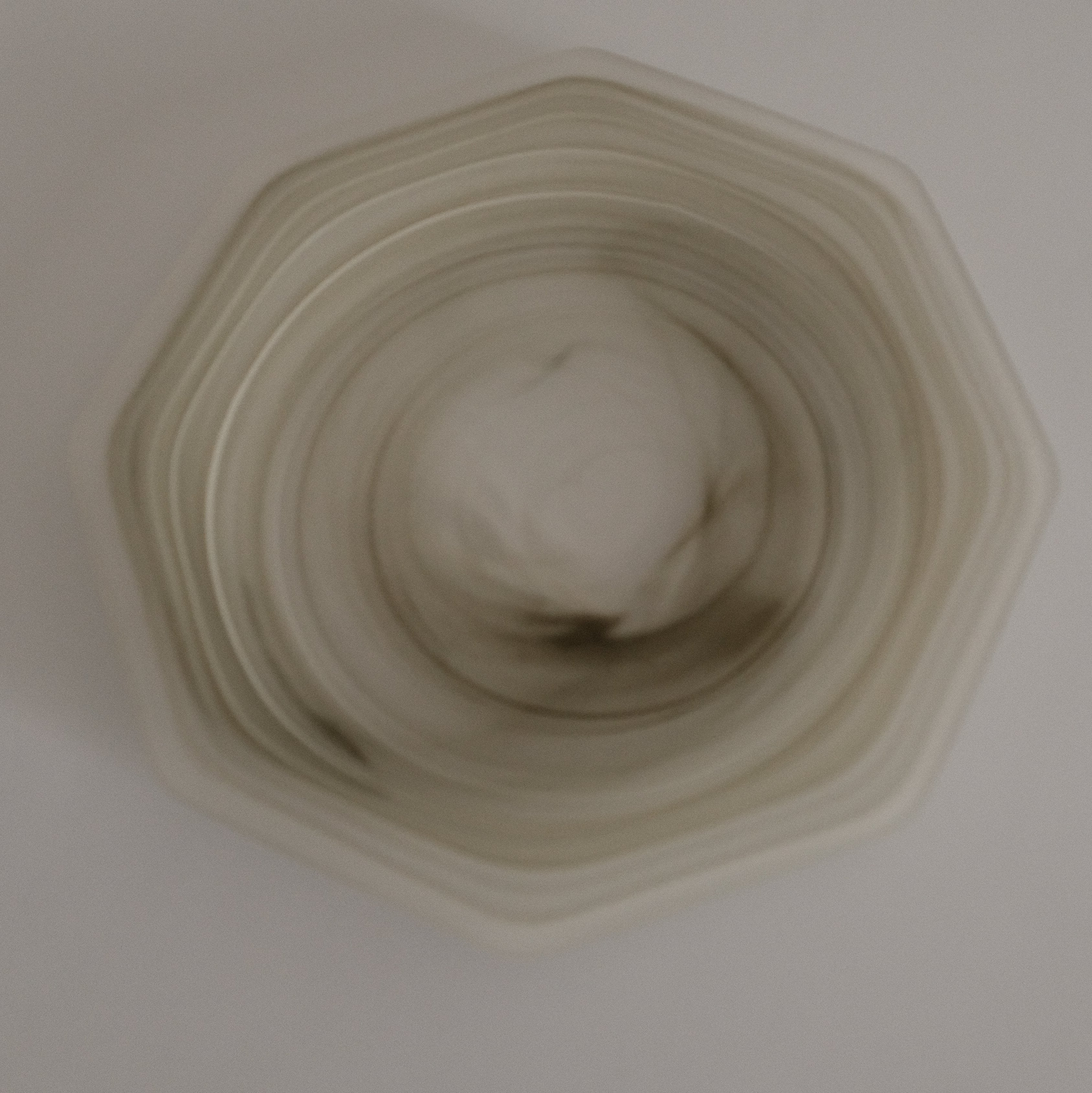 ESME Handmade Hexagon Frosted Glass Cosmic Plate Moss Green