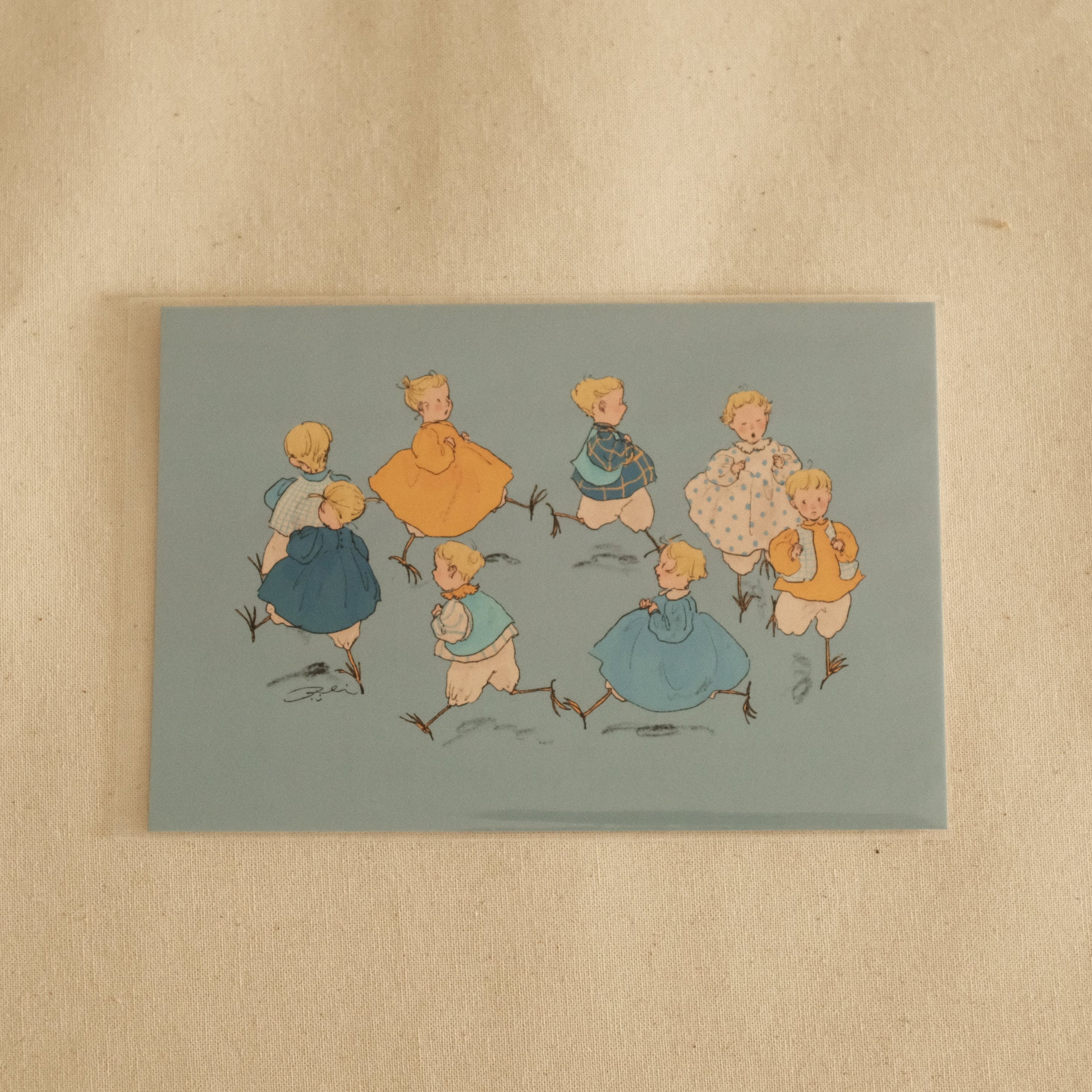 Kurahashi Rei Running Small Birds Postcard