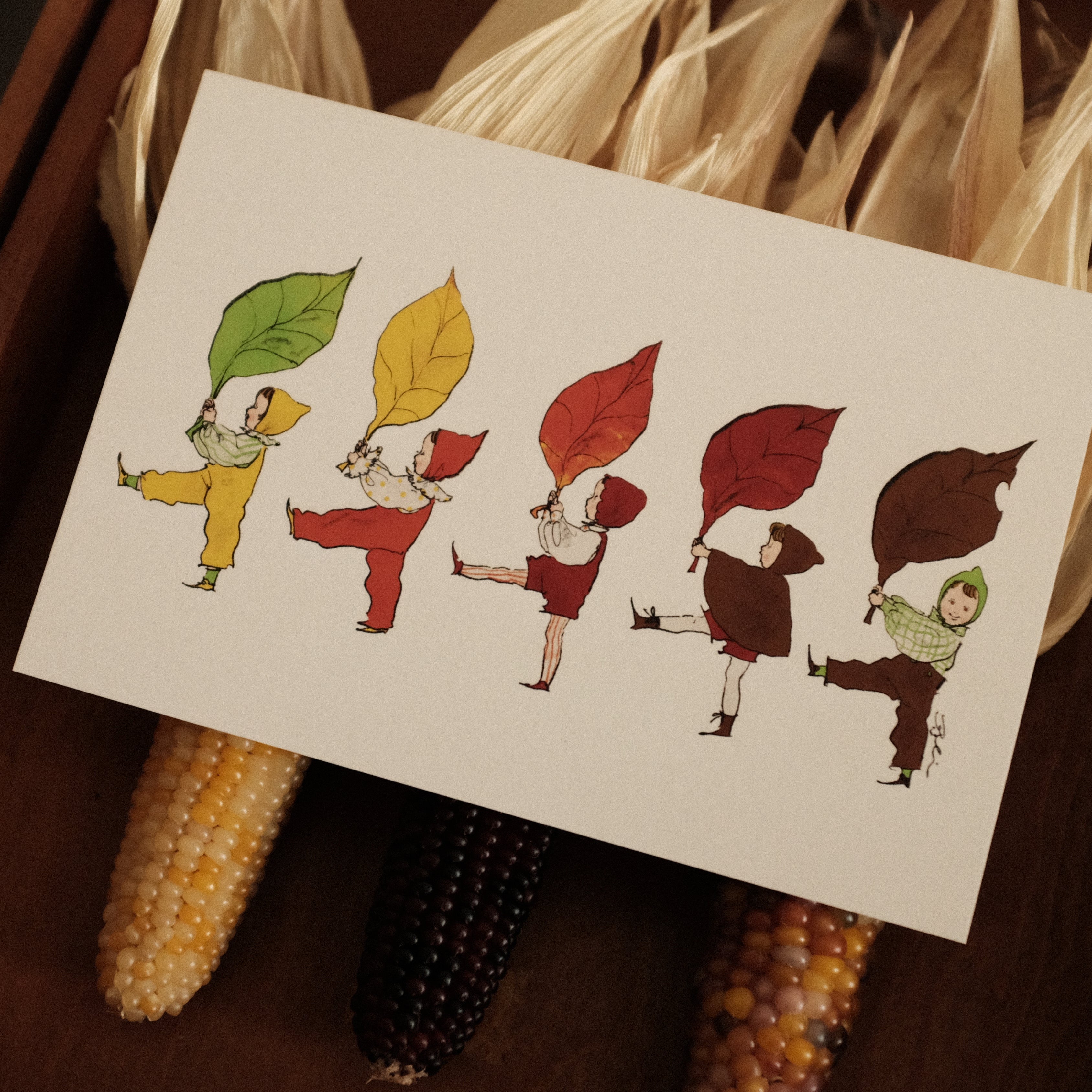 Kurahashi Rei Autumn Leaves Postcard