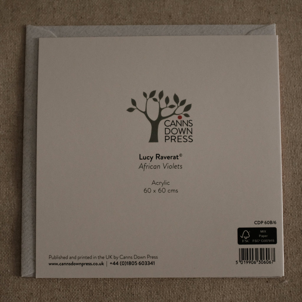 Canns Down Press African Violets Greeting Card Gift Card