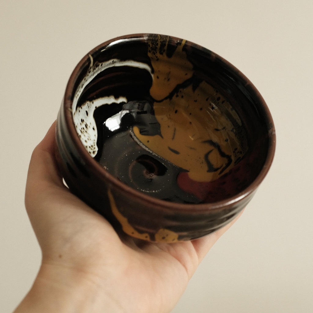 Hana Izumi Kiln Japan Maruchikara Multicolours Nodate Chawan Matcha Bowl Aritaware