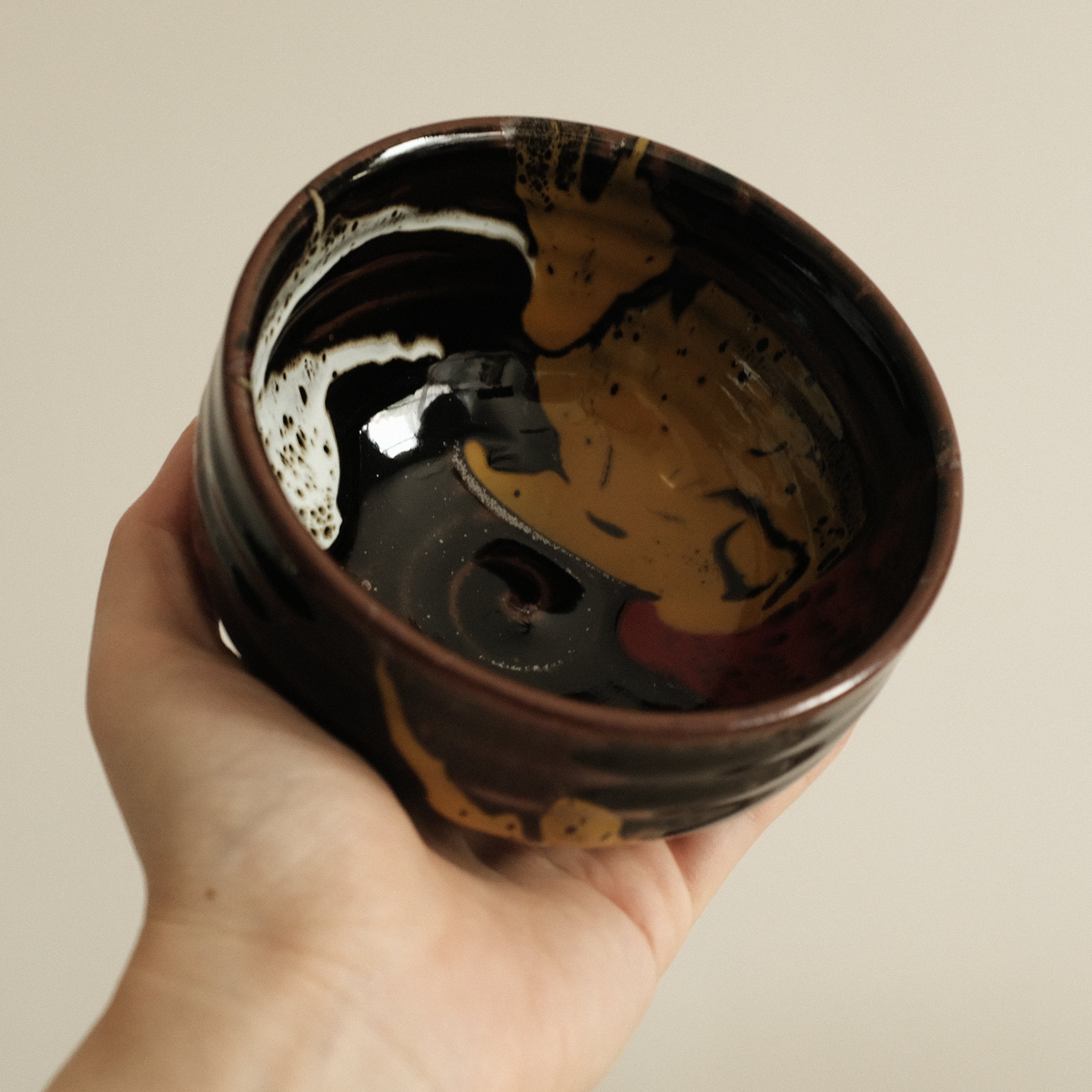 Hana Izumi Kiln Japan Maruchikara Multicolours Nodate Chawan Matcha Bowl Aritaware