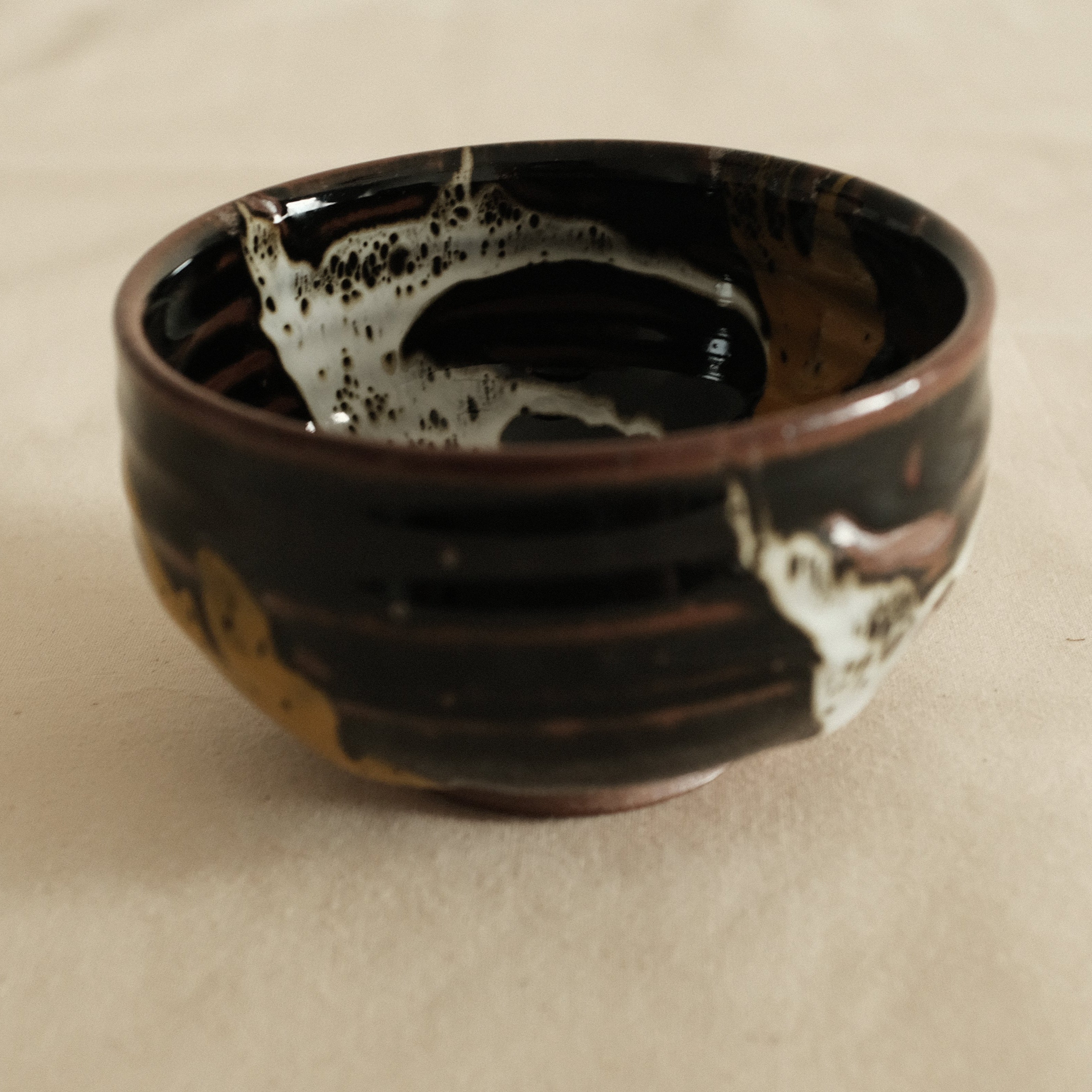 Hana Izumi Kiln Japan Maruchikara Multicolours Nodate Chawan Matcha Bowl Aritaware