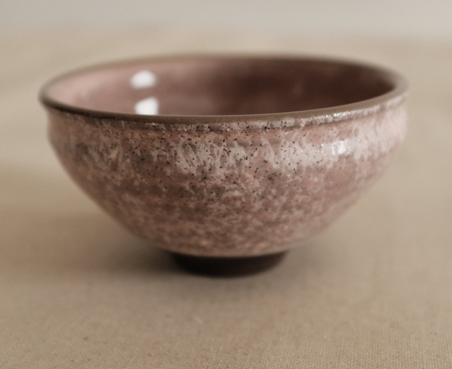 Hatsuichi Japan Sakura no Yukihara Pink Tenmoku Shape Chawan Matcha Bowl Tea Bowl Japan Minoware