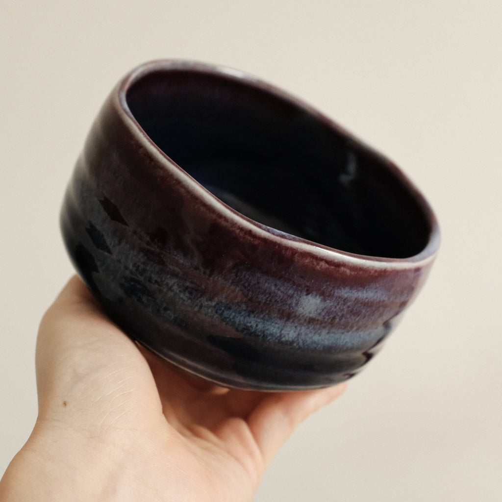 Hatsuichi Japan Tsubo Violet Chawan Matcha Bowl Minoware