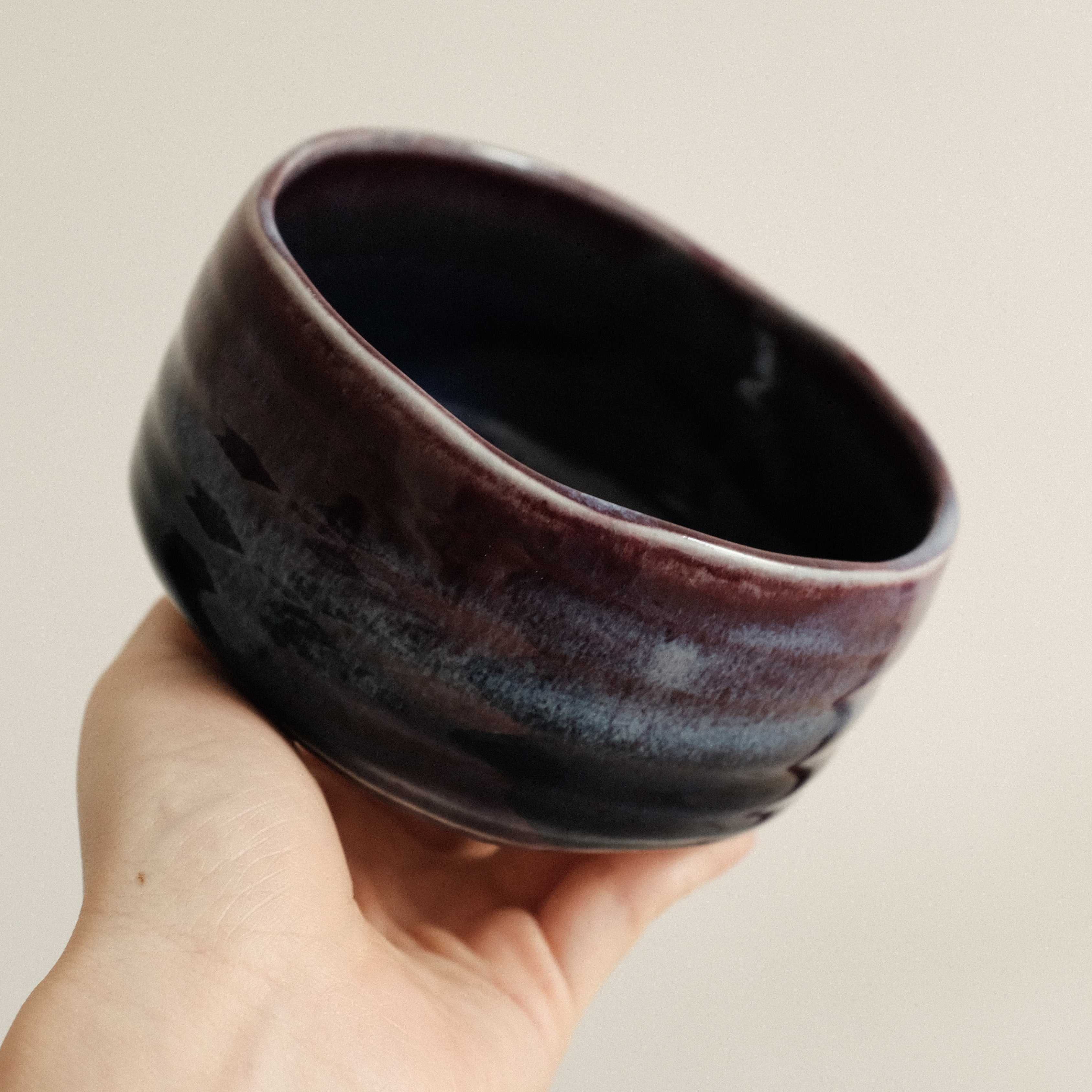 Hatsuichi Japan Tsubo Violet Chawan Matcha Bowl Minoware
