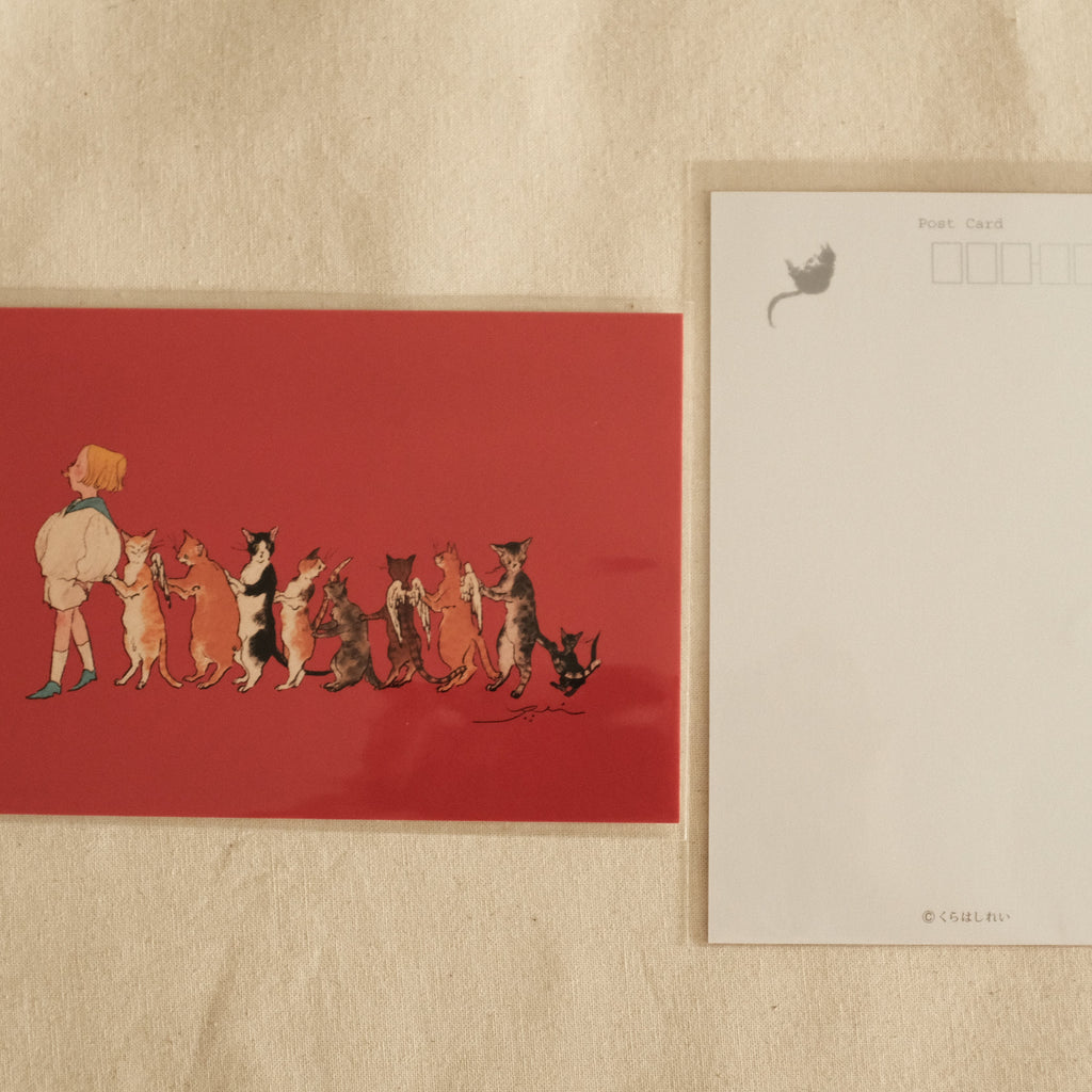 Kurahashi Rei Cat Family Postcard
