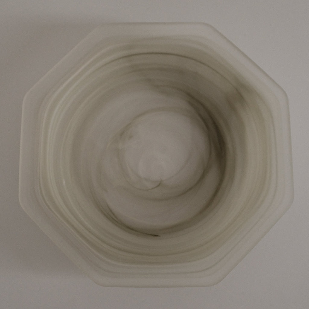 ESME Handmade Hexagon Frosted Glass Cosmic Plate Moss Green