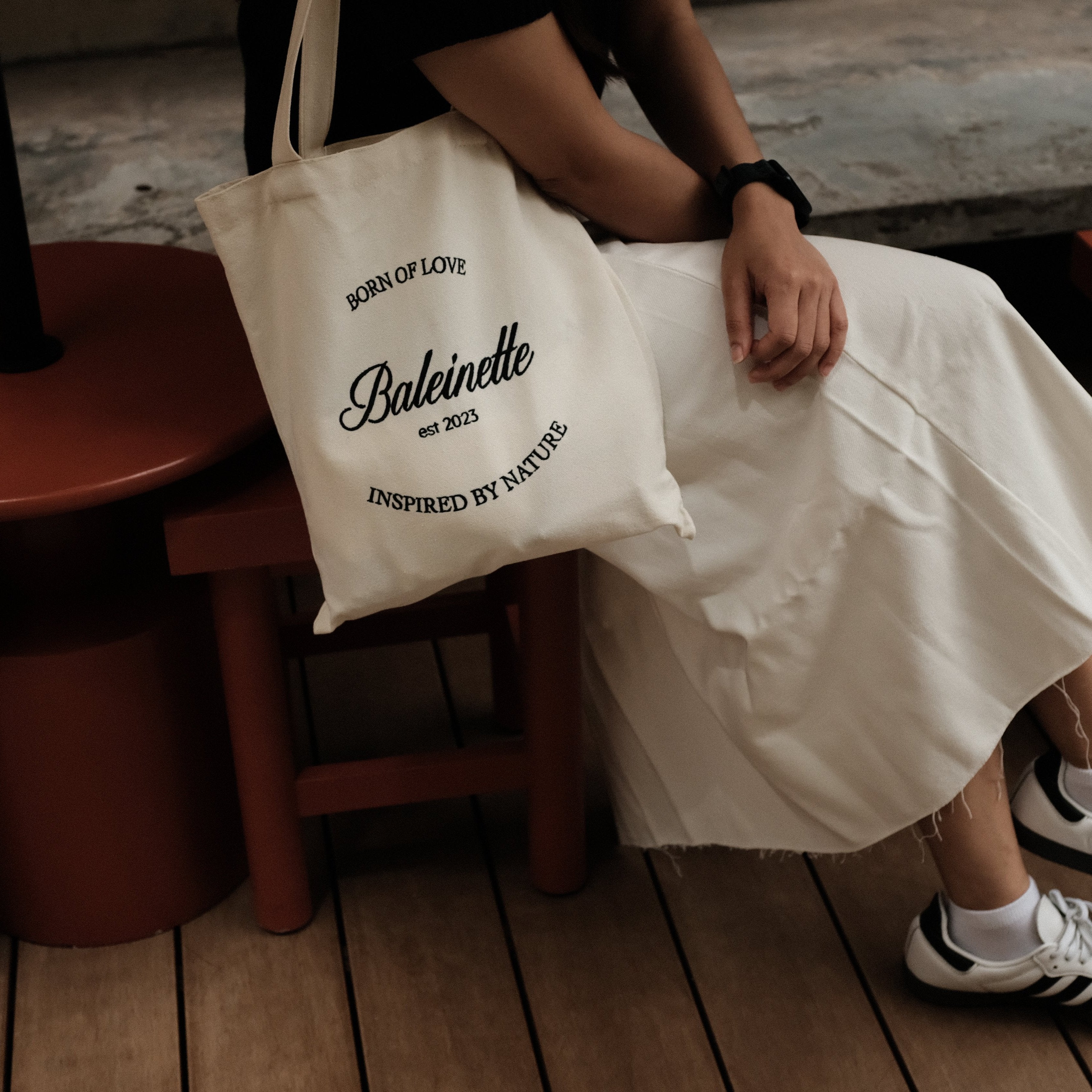 Baleinette Embroidered Tote Bag