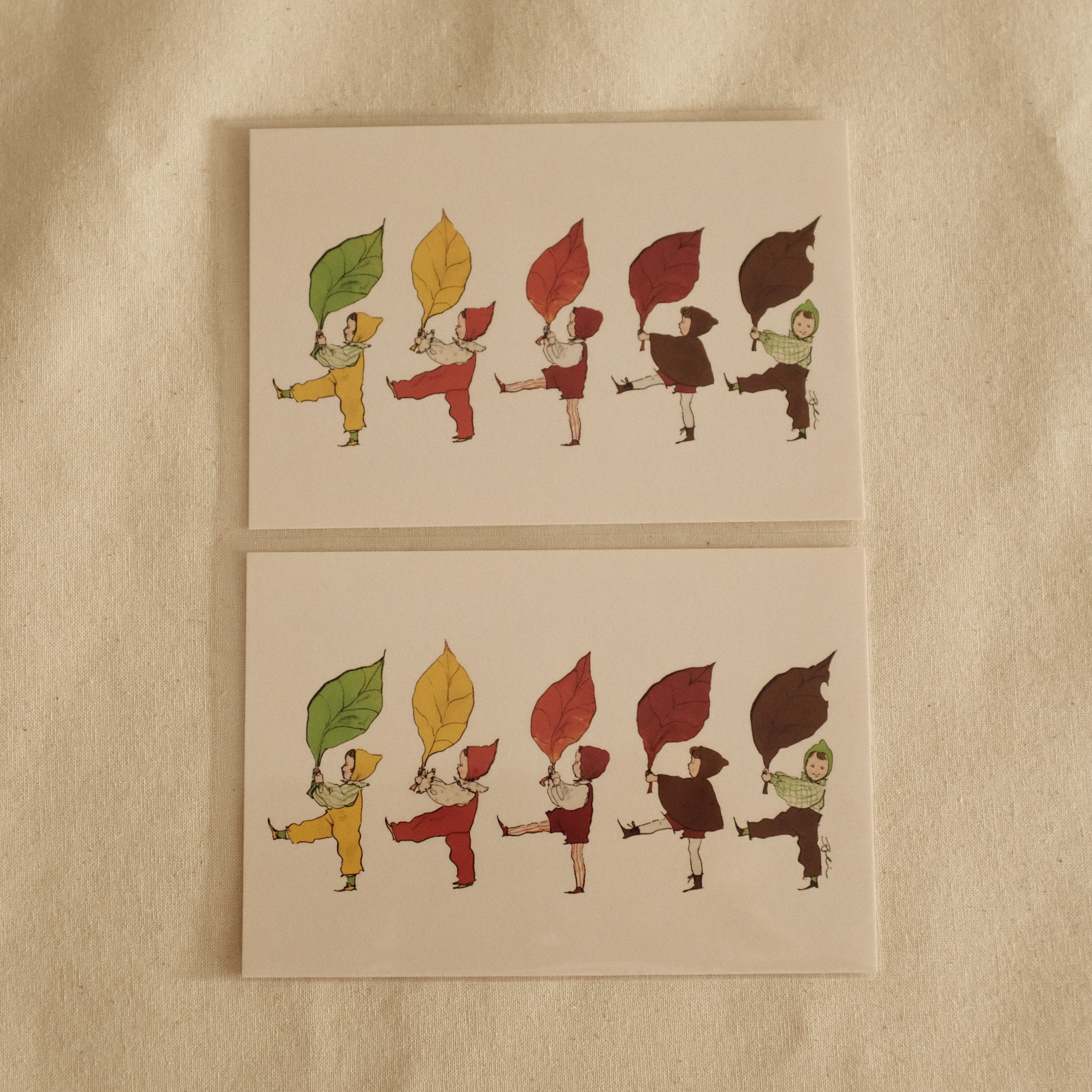 Kurahashi Rei Autumn Leaves Postcard