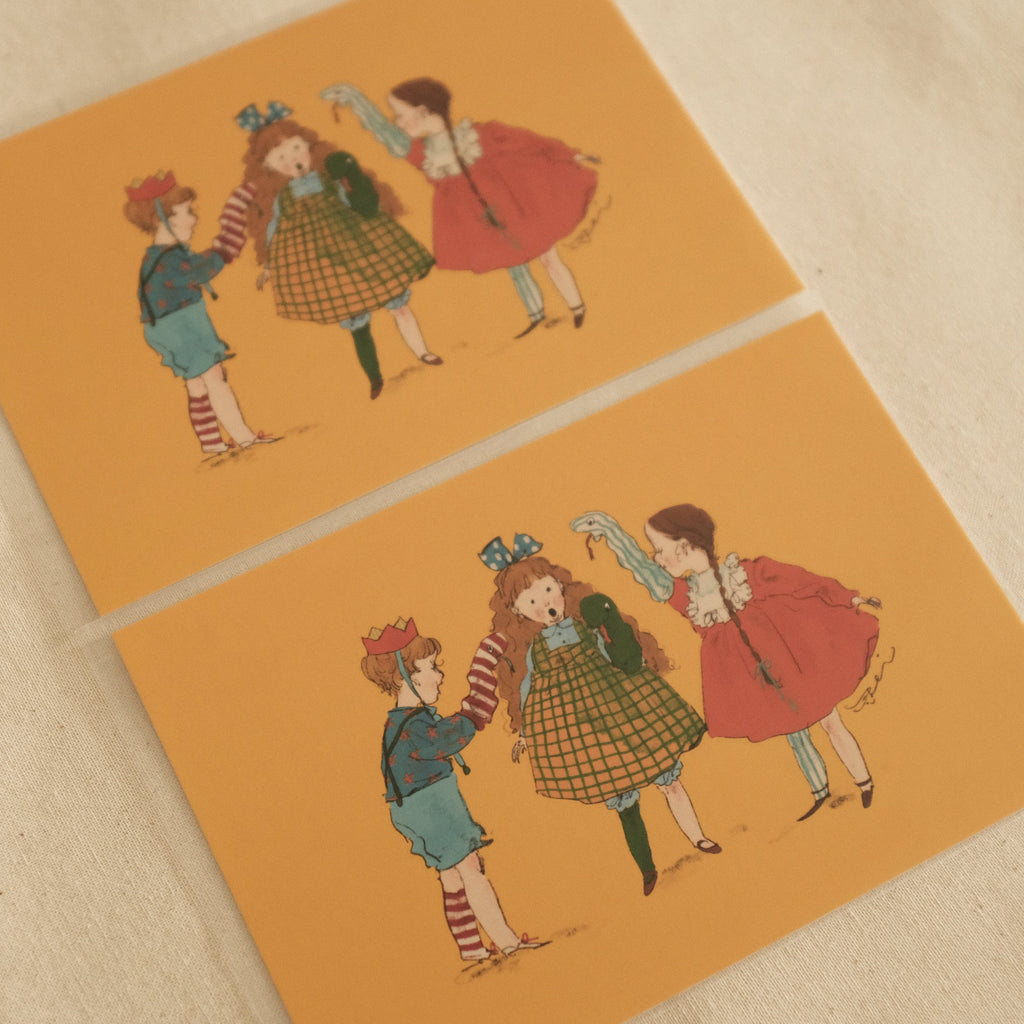 Kurahashi Rei Playing Toys Together Postcard