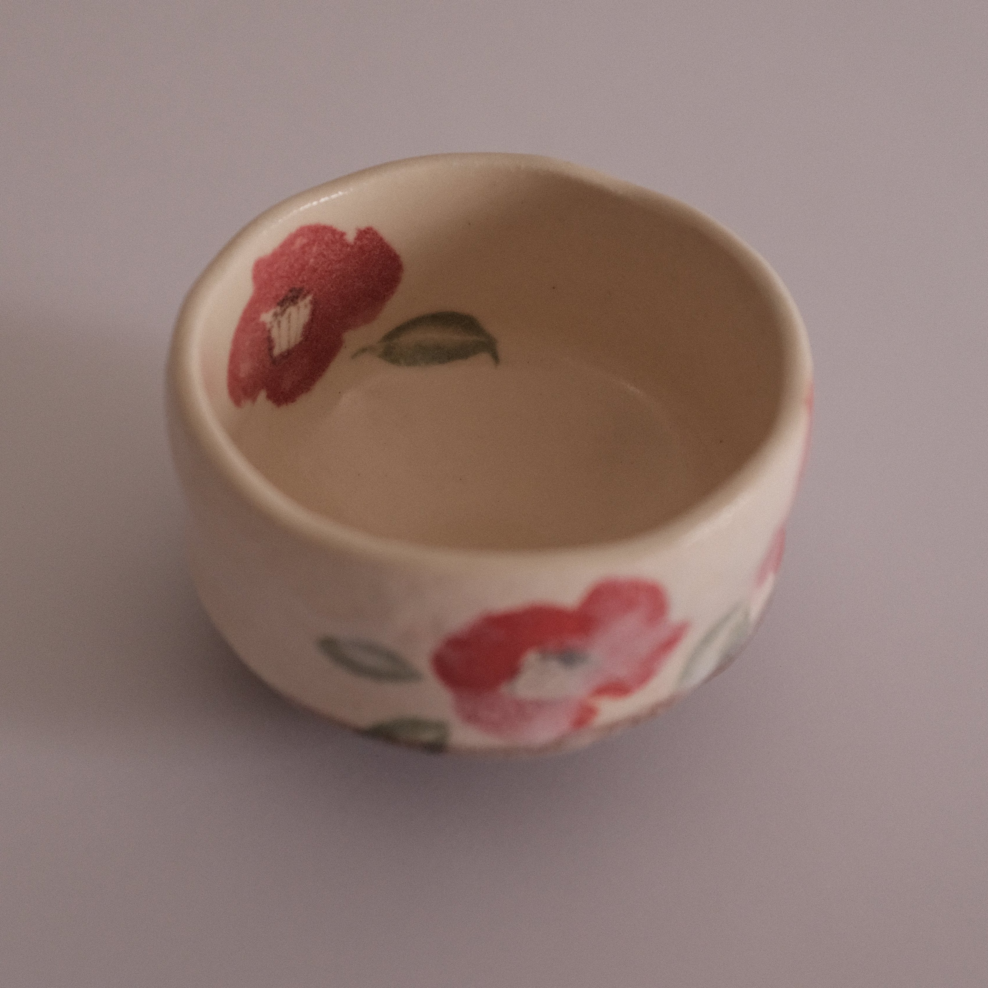 Hatsuichi Japan Camelia Blossom Mini Chawan Matcha Bowl Tea Bowl Minoware