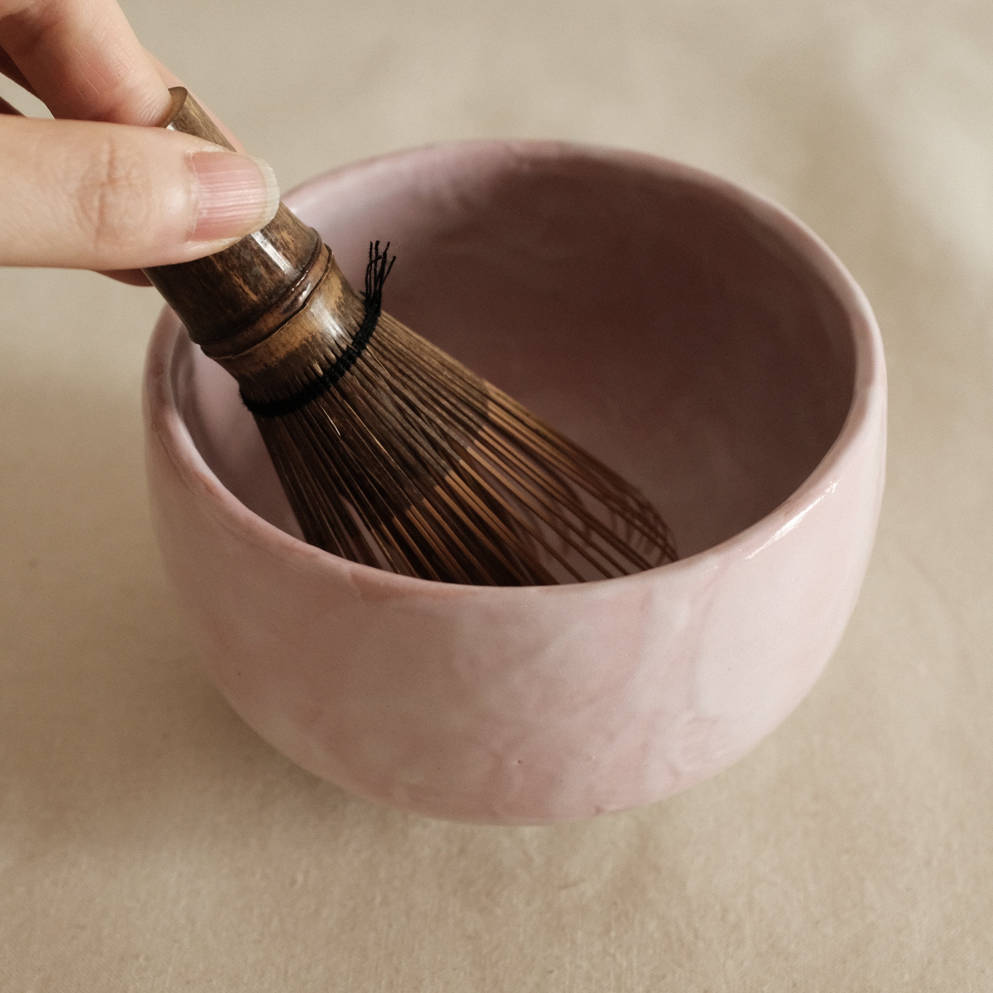 Hatsuichi Japan Sakura Shino Tataki Chawan Matcha Bowl Minoware