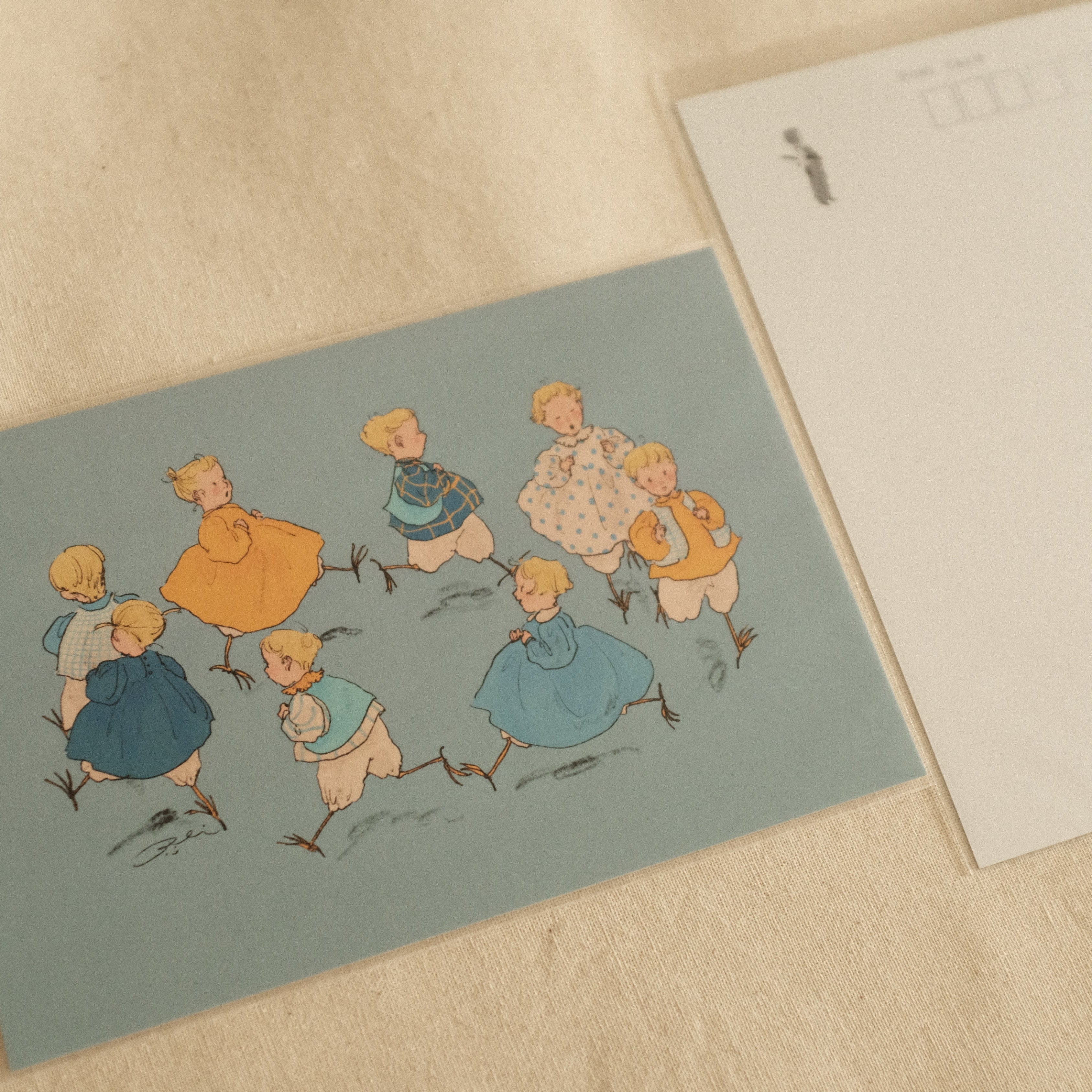 Kurahashi Rei Running Small Birds Postcard