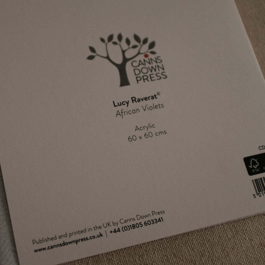 Canns Down Press African Violets Greeting Card Gift Card