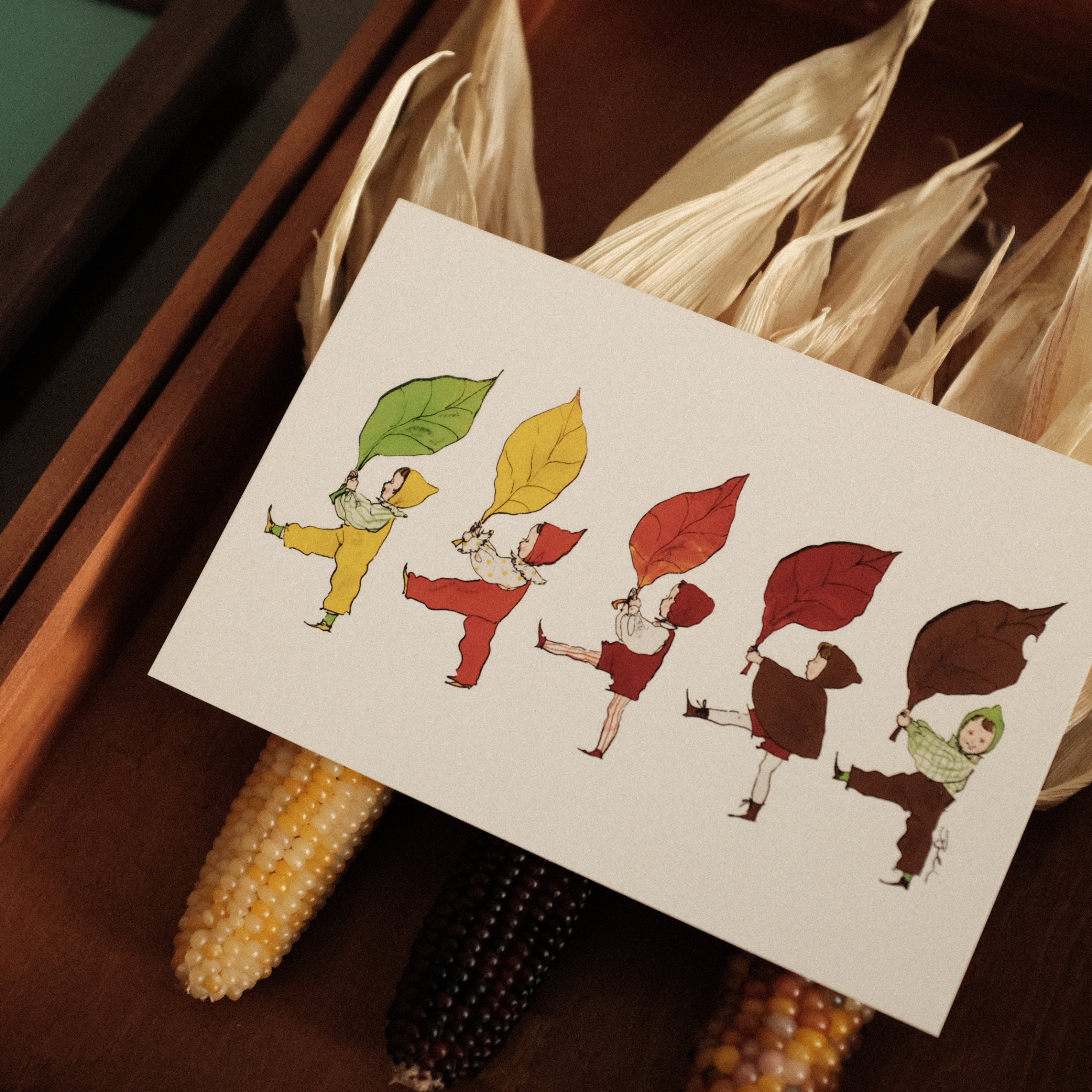 Kurahashi Rei Autumn Leaves Postcard