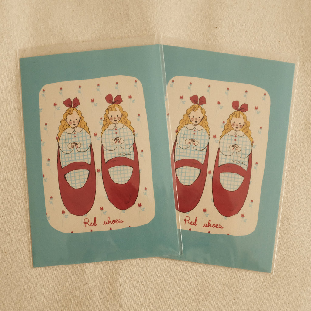 Kurahashi Rei A Pair of Red Shoes Postcard