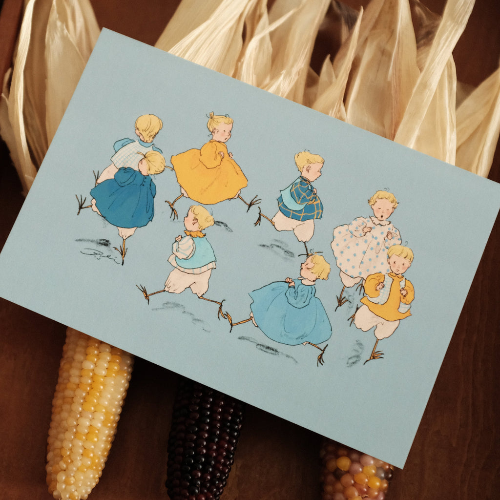 Kurahashi Rei Running Small Birds Postcard