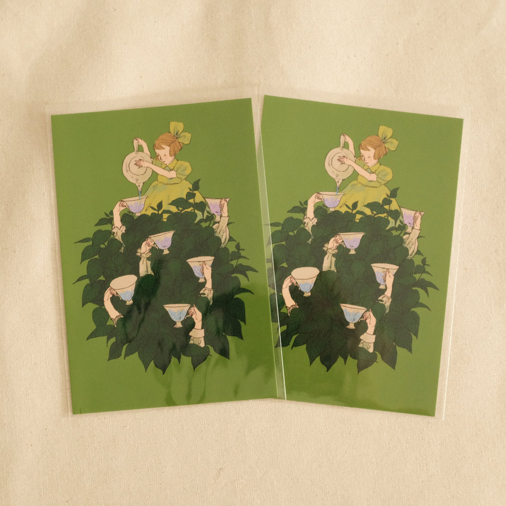 Kurahashi Rei Hydrangea Tea Cups Postcard