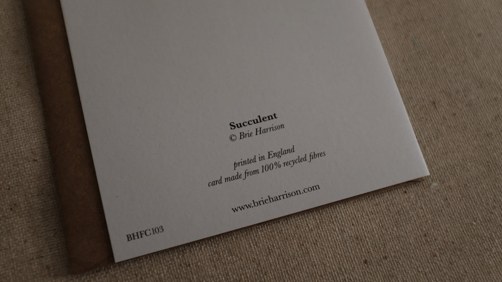 Brie Harrison Succulent Greeting Card Gift Card