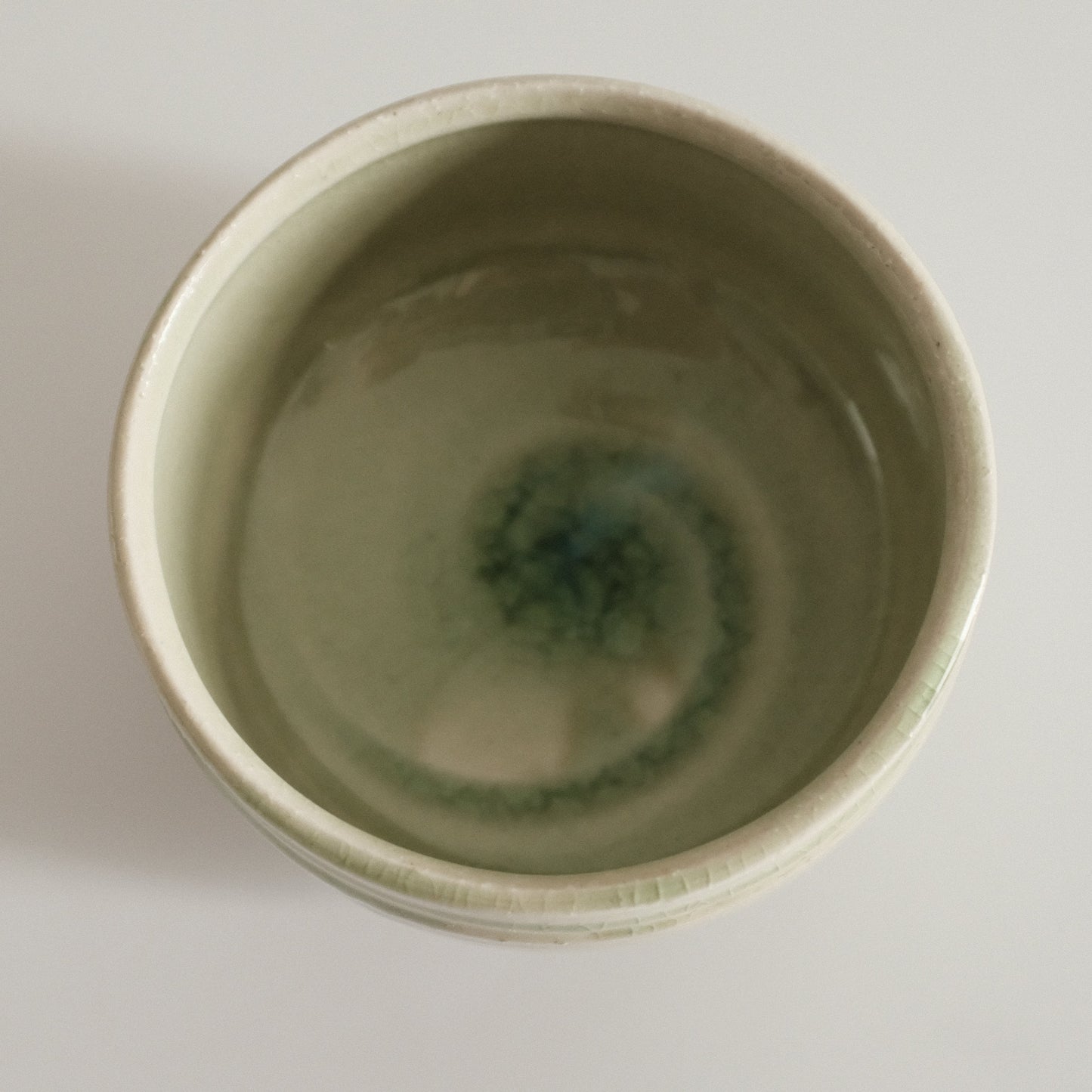 Hatsuichi Japan Hiwa Green Beadlo Kannyu Chawan Matcha Bowl Tea Bowl Minoware