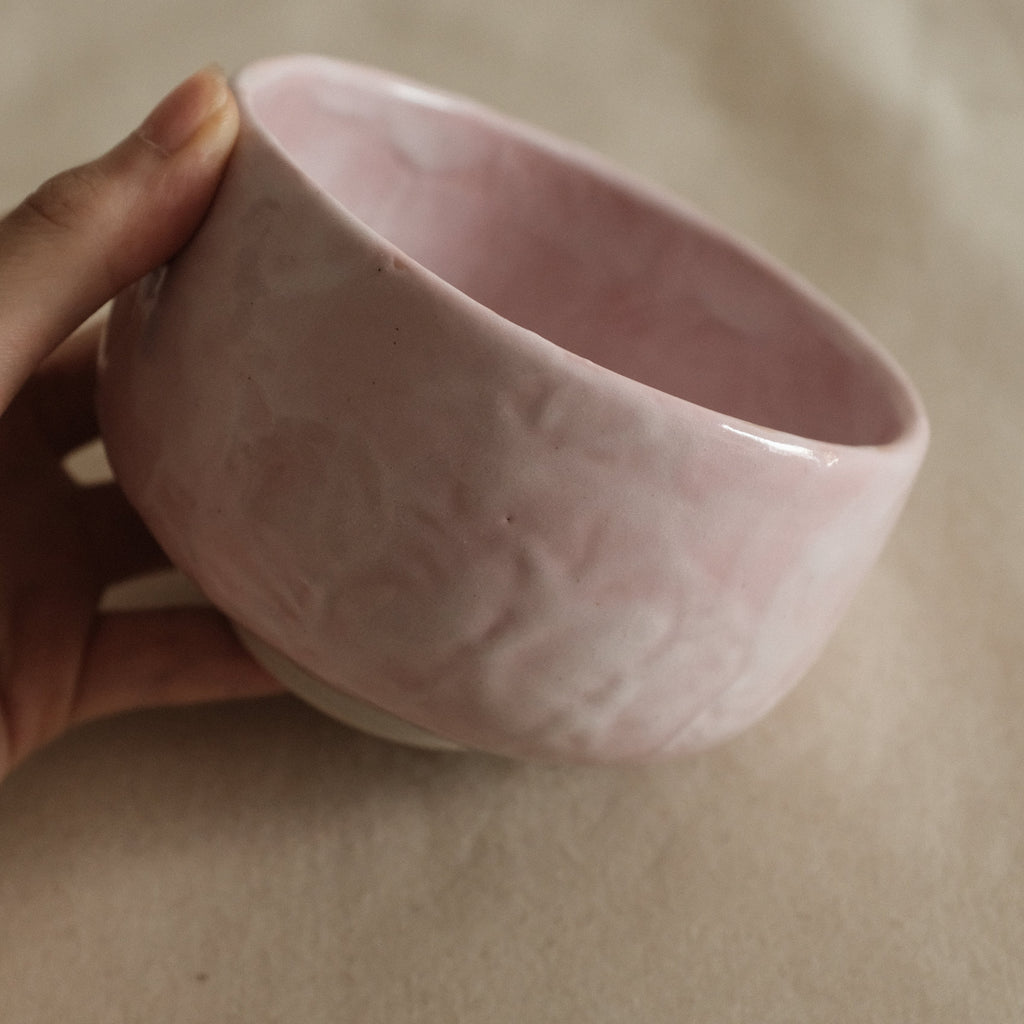 Hatsuichi Japan Sakura Shino Tataki Chawan Matcha Bowl Minoware