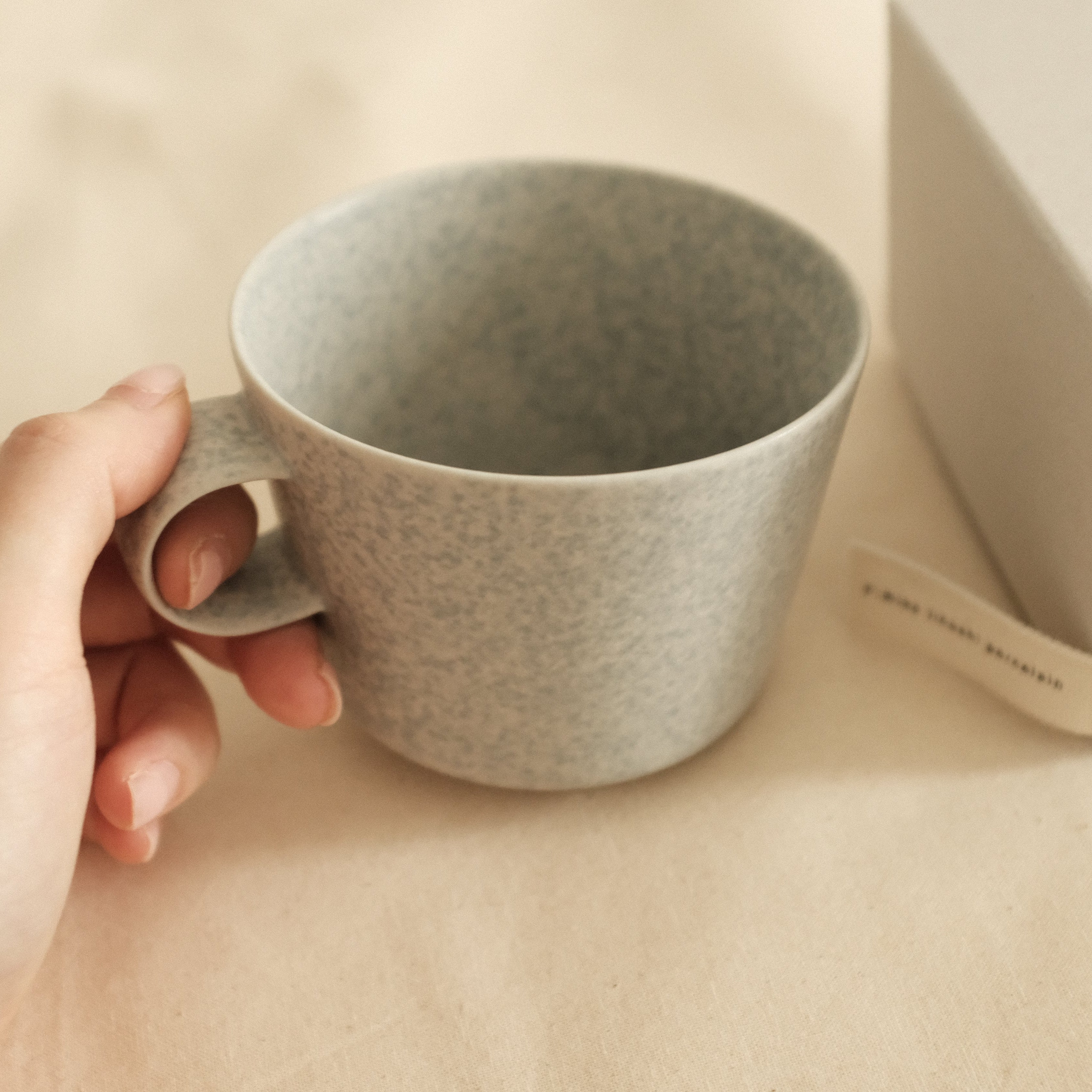 yumiko iihoshi unjour aspres midi matin cup nami light blue pattern