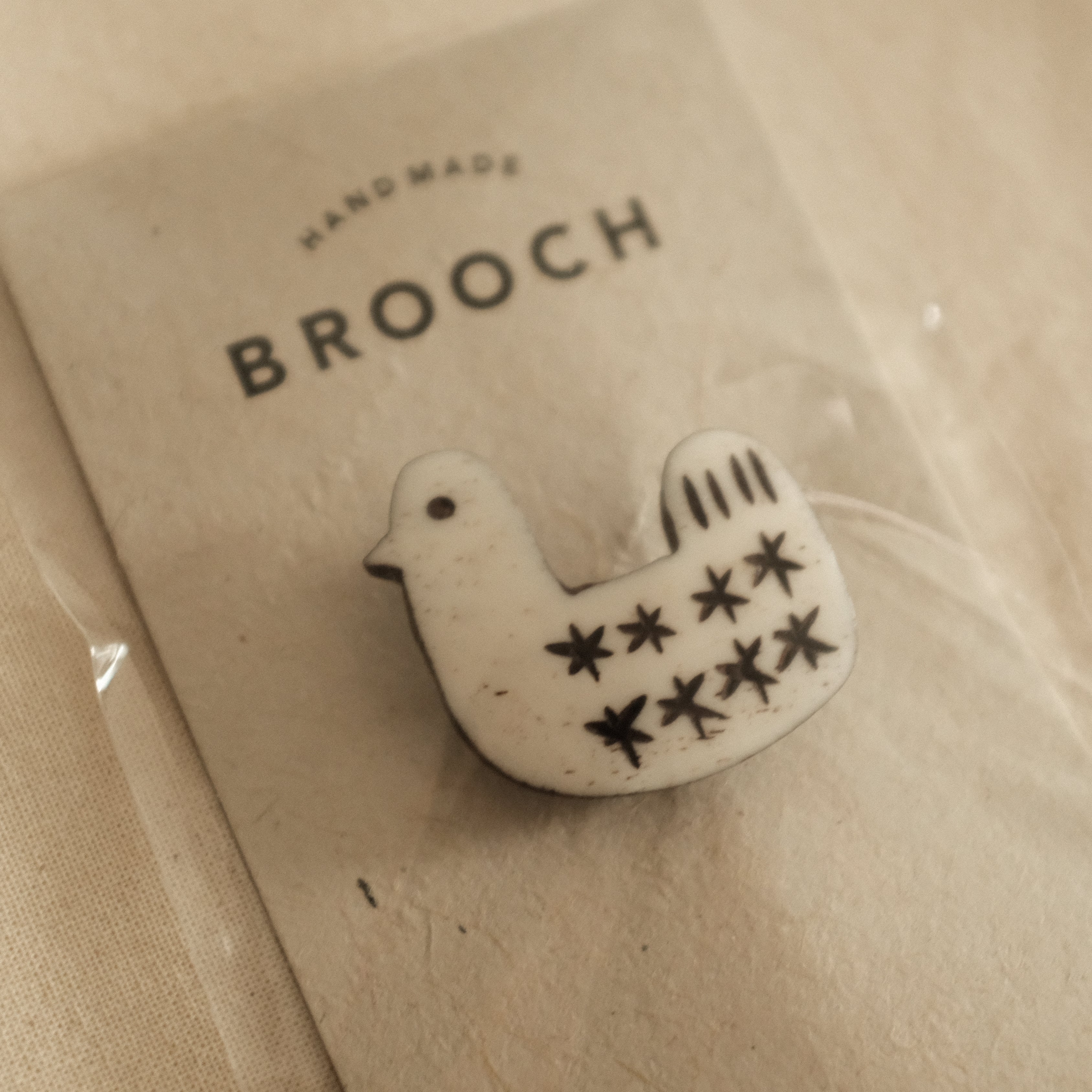 Akorat Japan Bone Brooch Duck