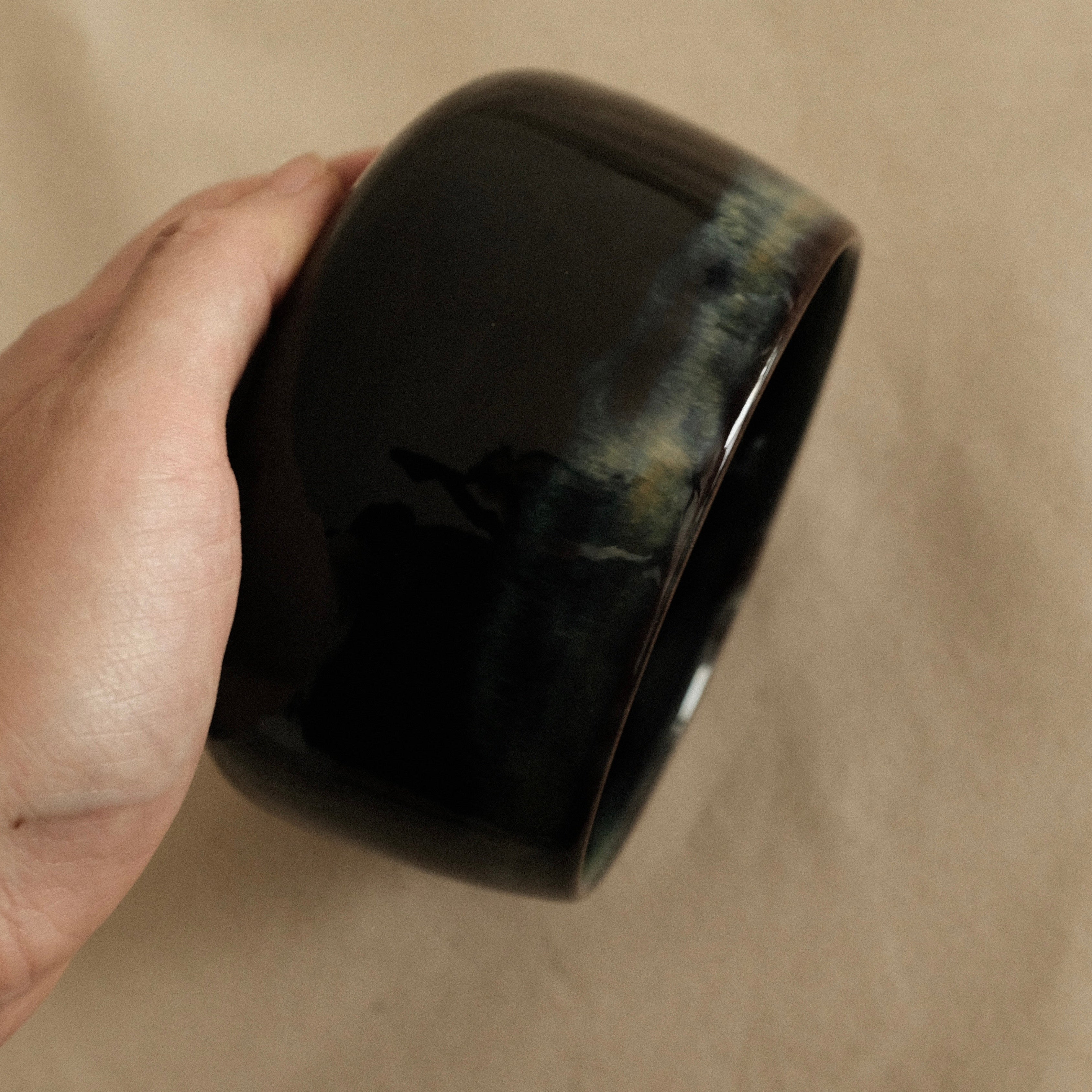 Aika Japan Yozora Orora Night Sky Aurora Glaze Chawan Matcha Bowl Hasami ware