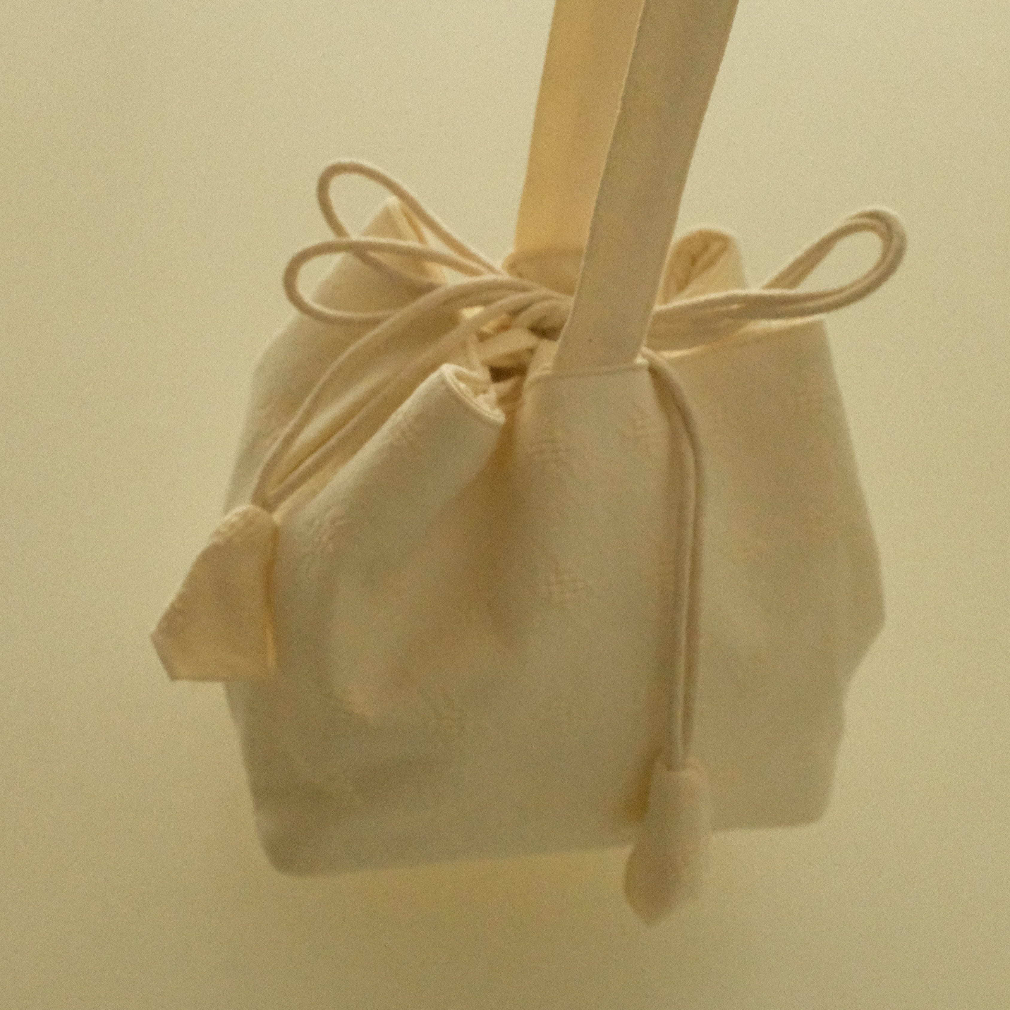 Atelier Cha Floral Stitch Cotton Linen Portable Storage Tea Bag Tea Set Organiser