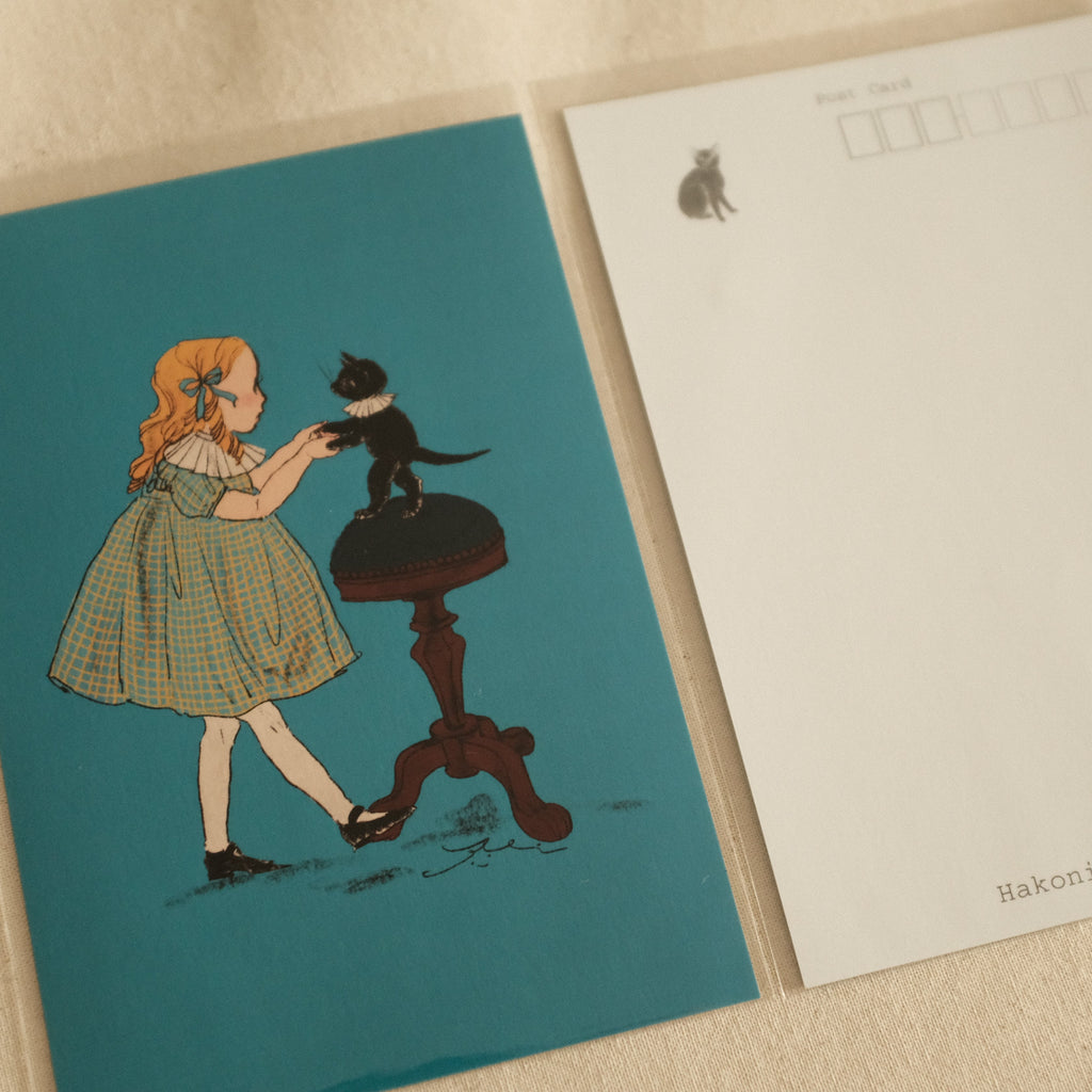 Kurahashi Rei Dance with Cat Postcard