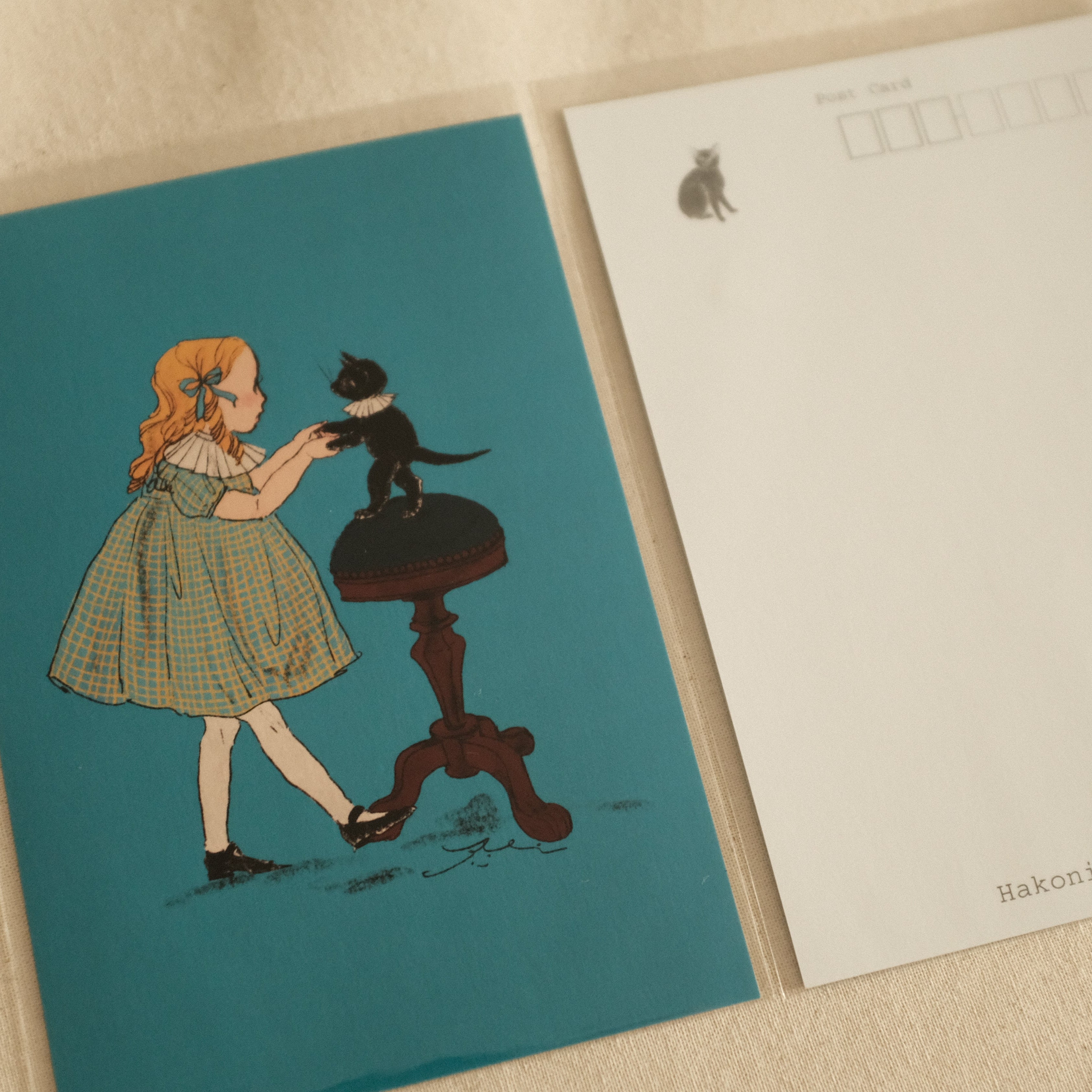 Kurahashi Rei Dance with Cat Postcard