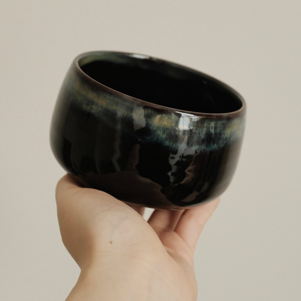Aika Japan Yozora Orora Night Sky Aurora Glaze Chawan Matcha Bowl Hasami ware