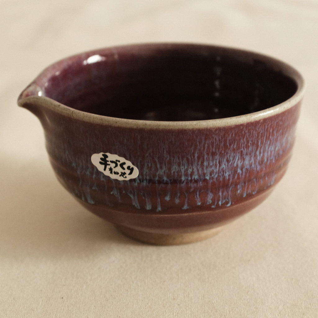 Hana Izumi Kiln Japan Shinsha No Nagare Cinnabar Flow Katakuchi Chawan Matcha Bowl Aritaware