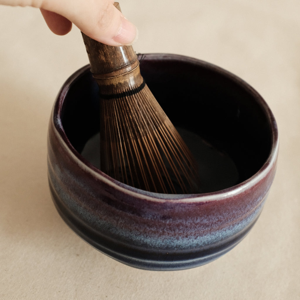 Hatsuichi Japan Tsubo Violet Chawan Matcha Bowl Minoware