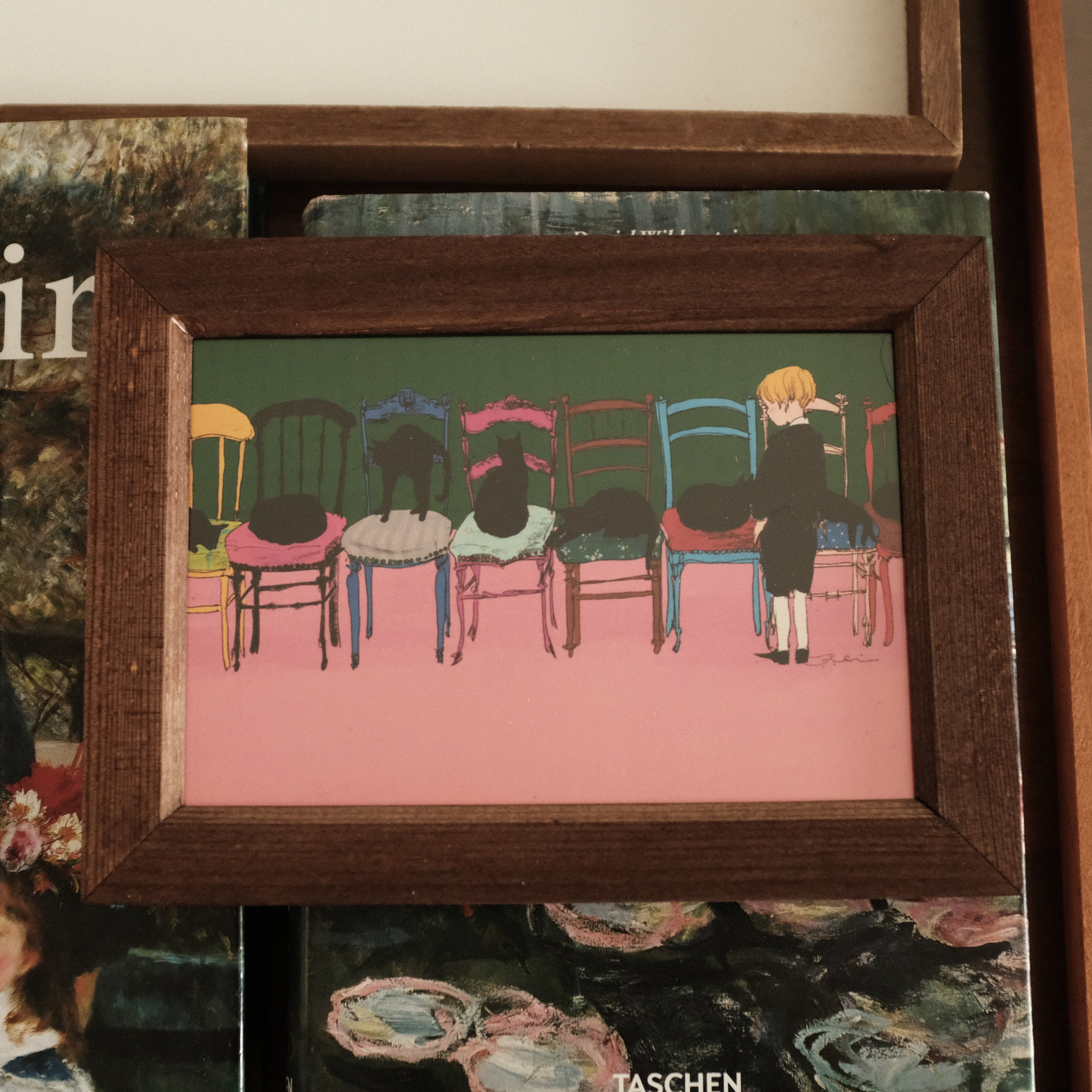 Kurahashi Rei Cat Musical Chairs Postcard