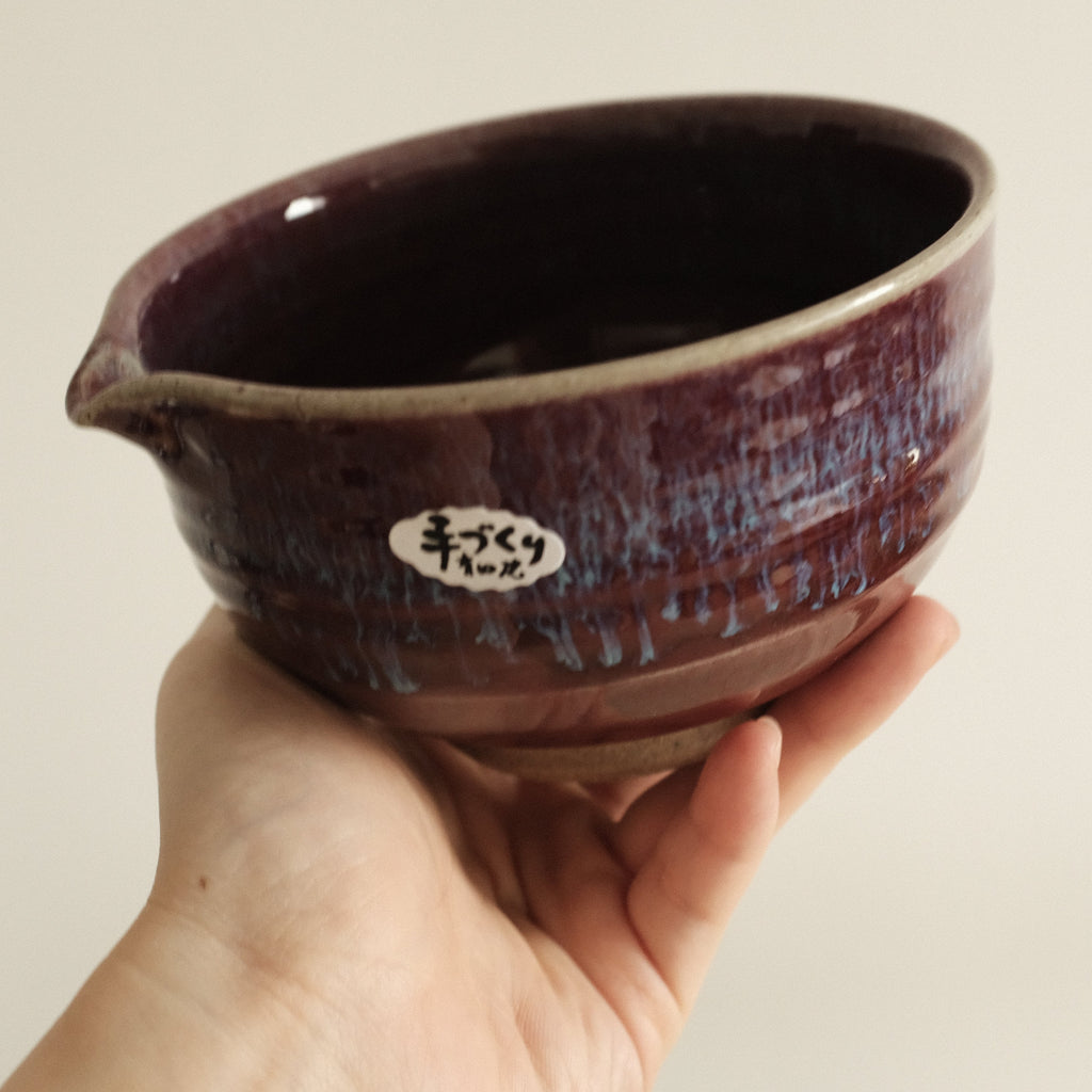Hana Izumi Kiln Japan Shinsha No Nagare Cinnabar Flow Katakuchi Chawan Matcha Bowl Aritaware