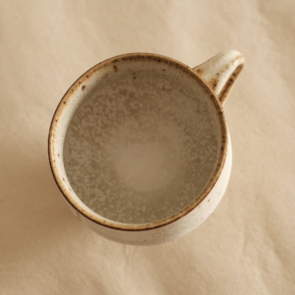 Kazuhito Yamamoto White Milky Glaze Antique Goblet Mug