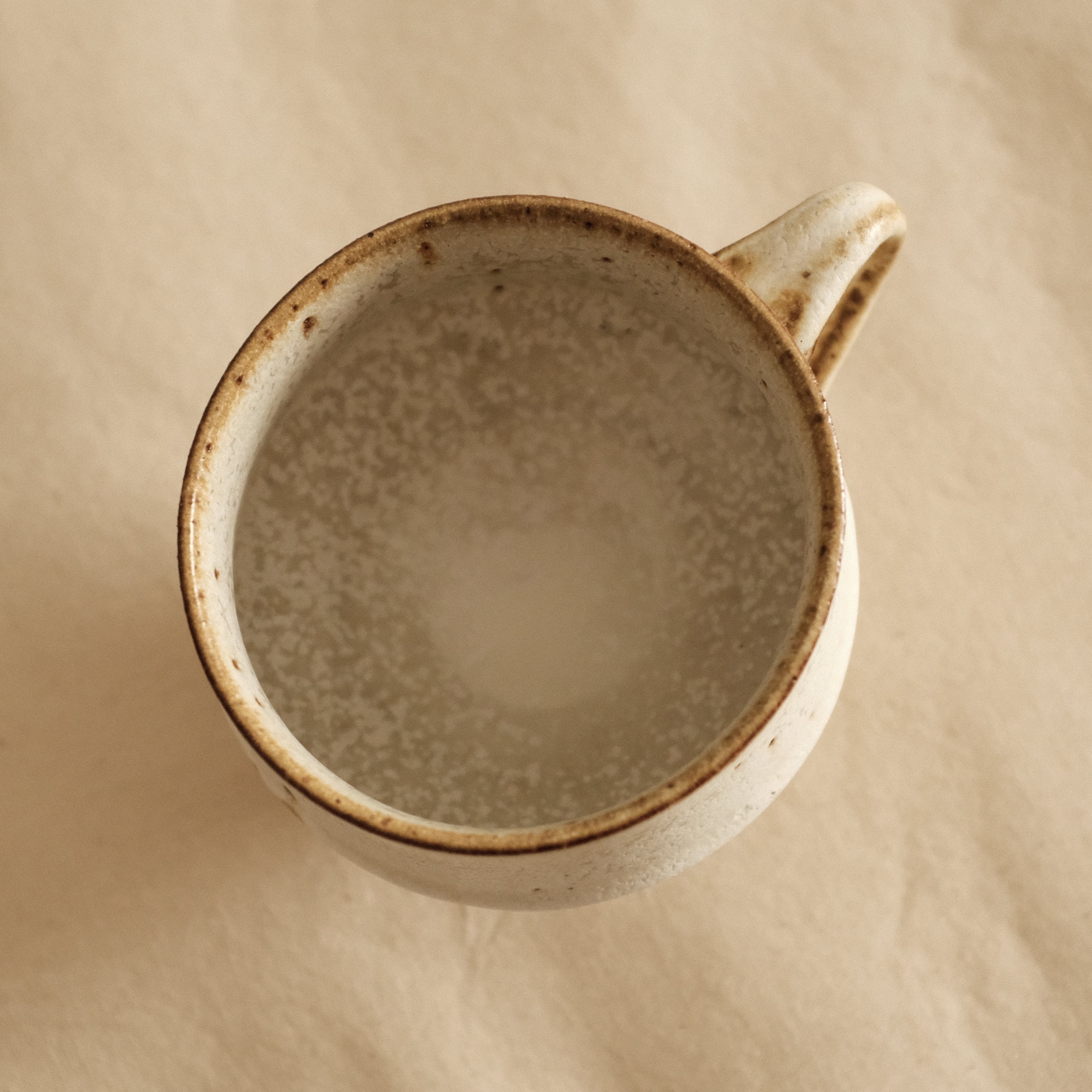 Kazuhito Yamamoto White Milky Glaze Antique Goblet Mug