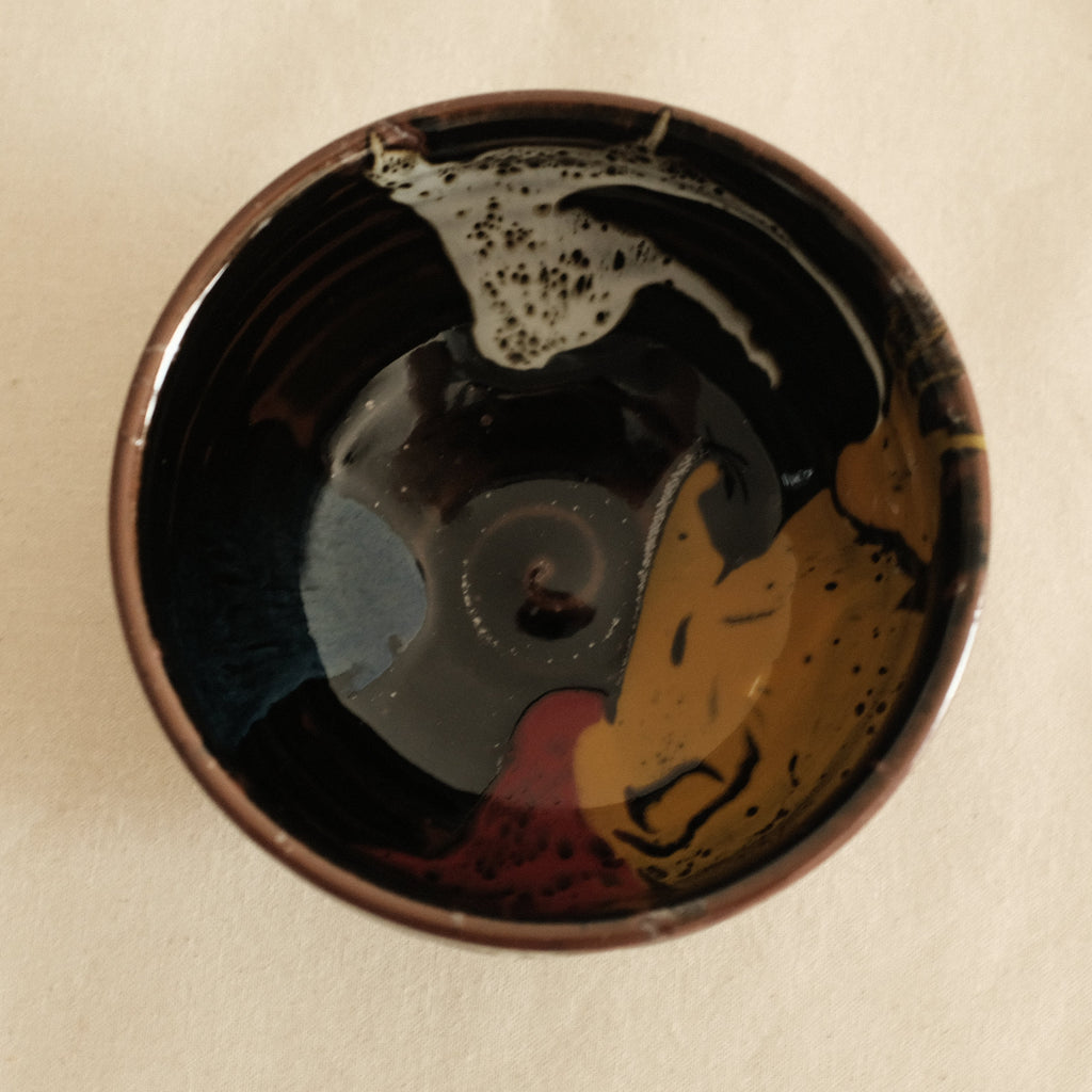 Hana Izumi Kiln Japan Maruchikara Multicolours Nodate Chawan Matcha Bowl Aritaware