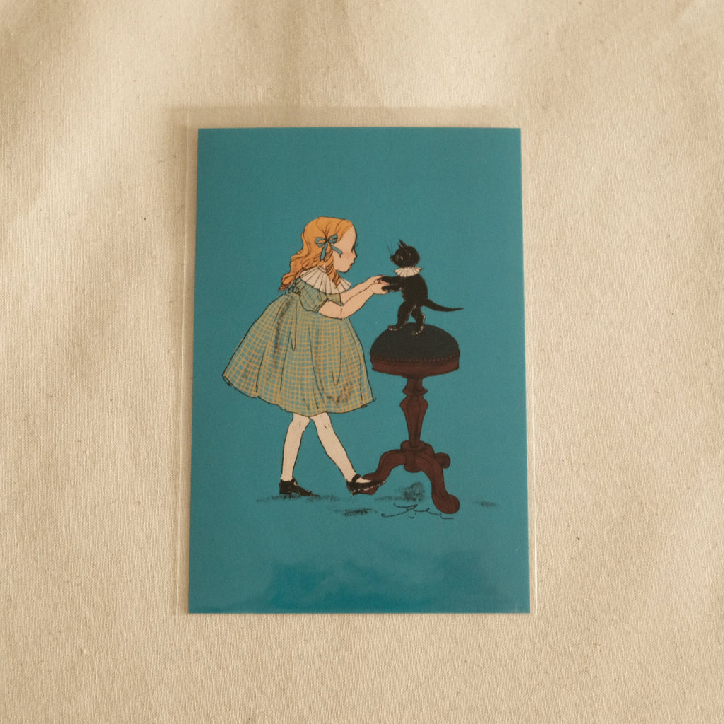 Kurahashi Rei Dance with Cat Postcard