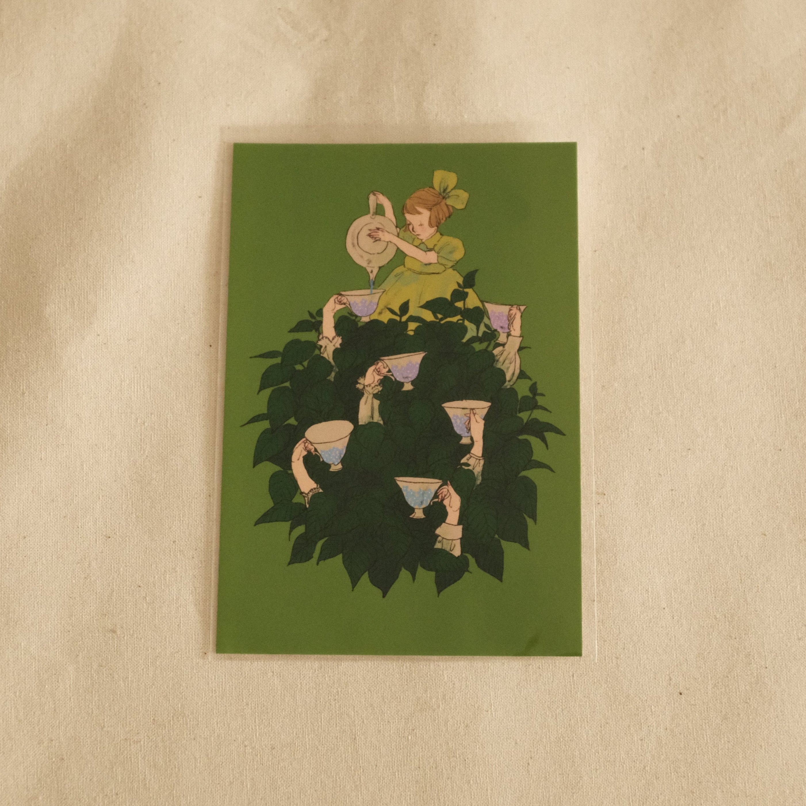 Kurahashi Rei Hydrangea Tea Cups Postcard