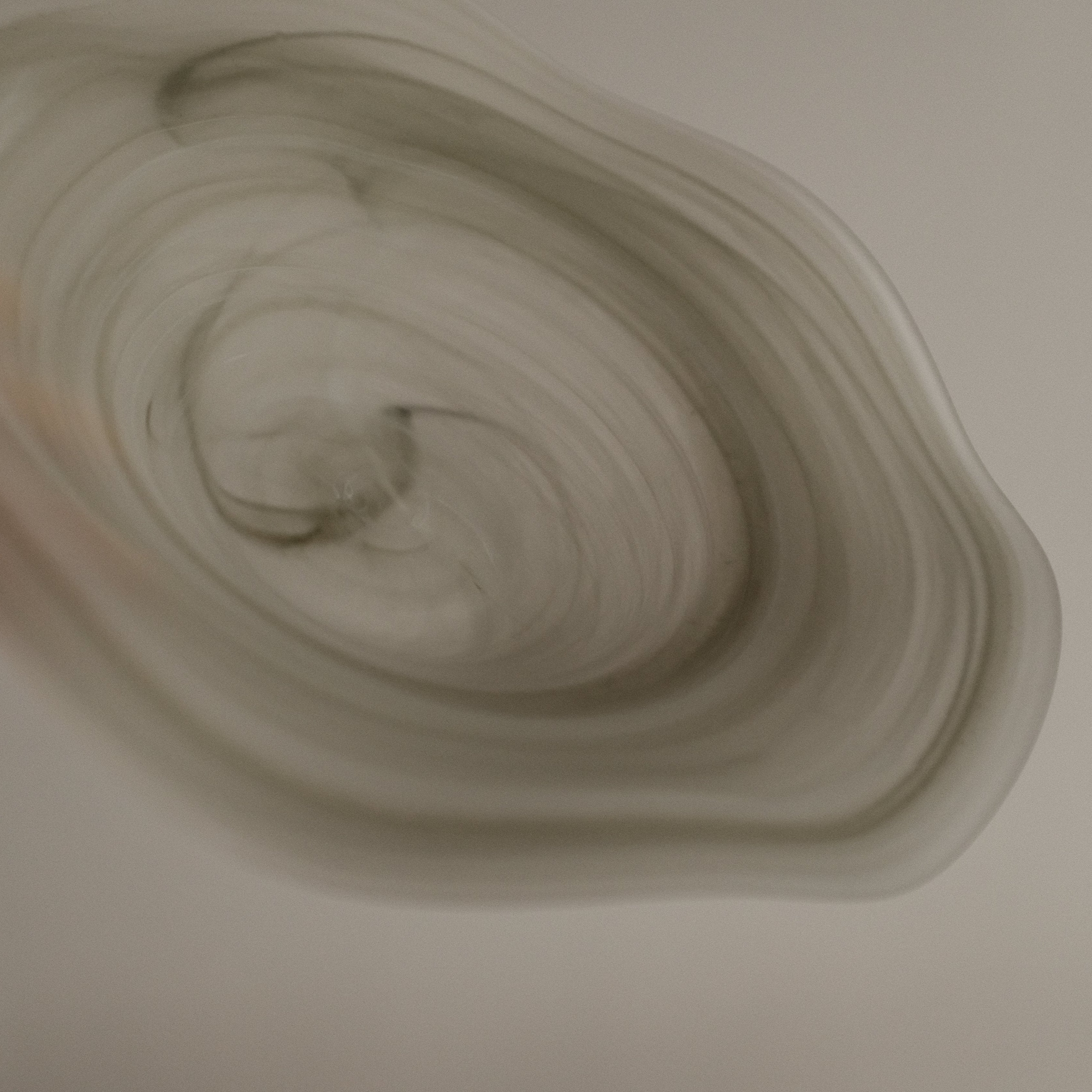 ESME Handmade Wavy Round Frosted Glass Cosmic Deep Plate Moss Green