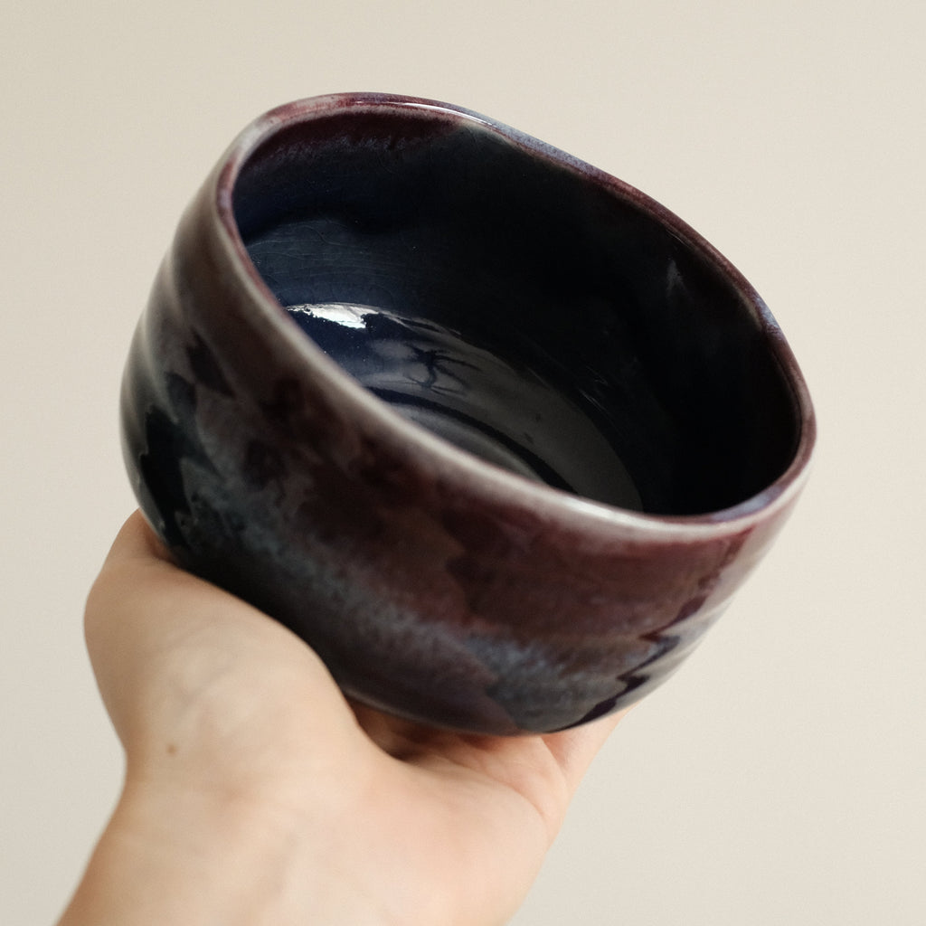 Hatsuichi Japan Tsubo Violet Chawan Matcha Bowl Minoware