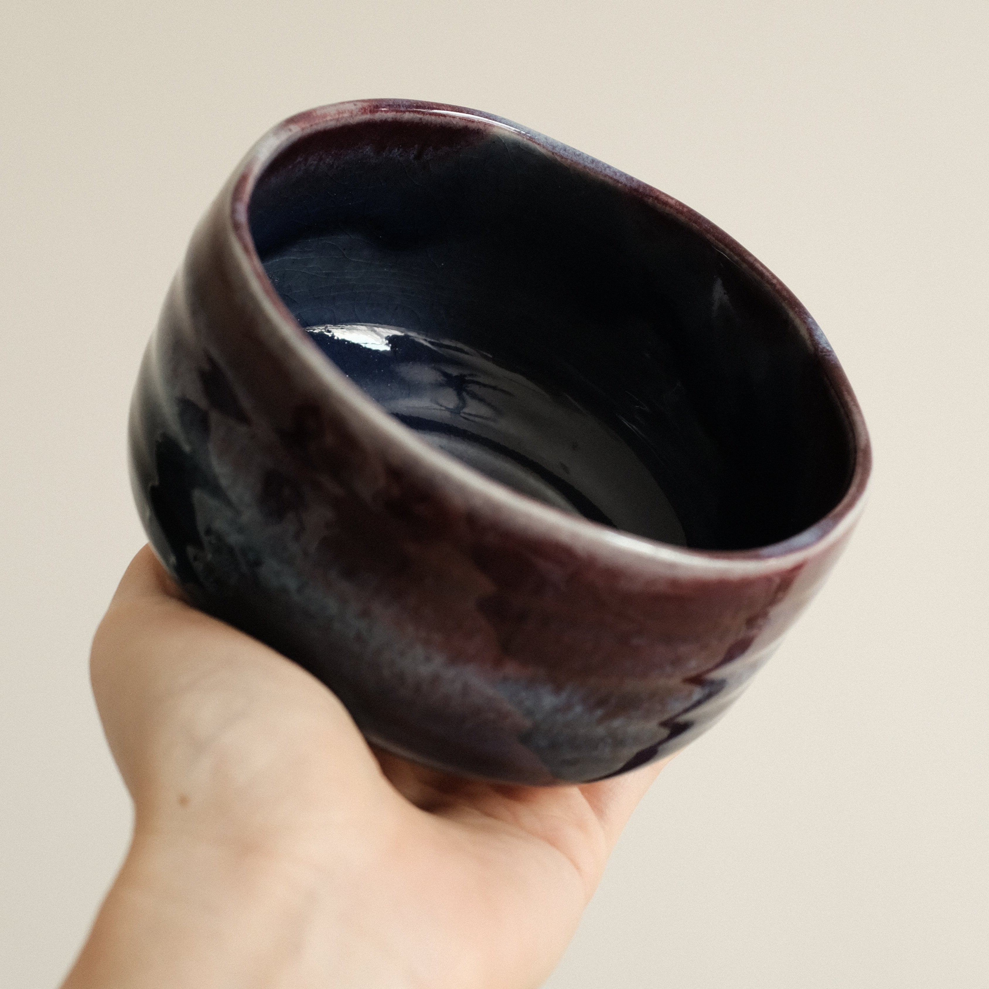 Hatsuichi Japan Tsubo Violet Chawan Matcha Bowl Minoware