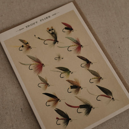 The Pattern Book Press Favorite Flies Trout Flies Greeting Card Gift Card