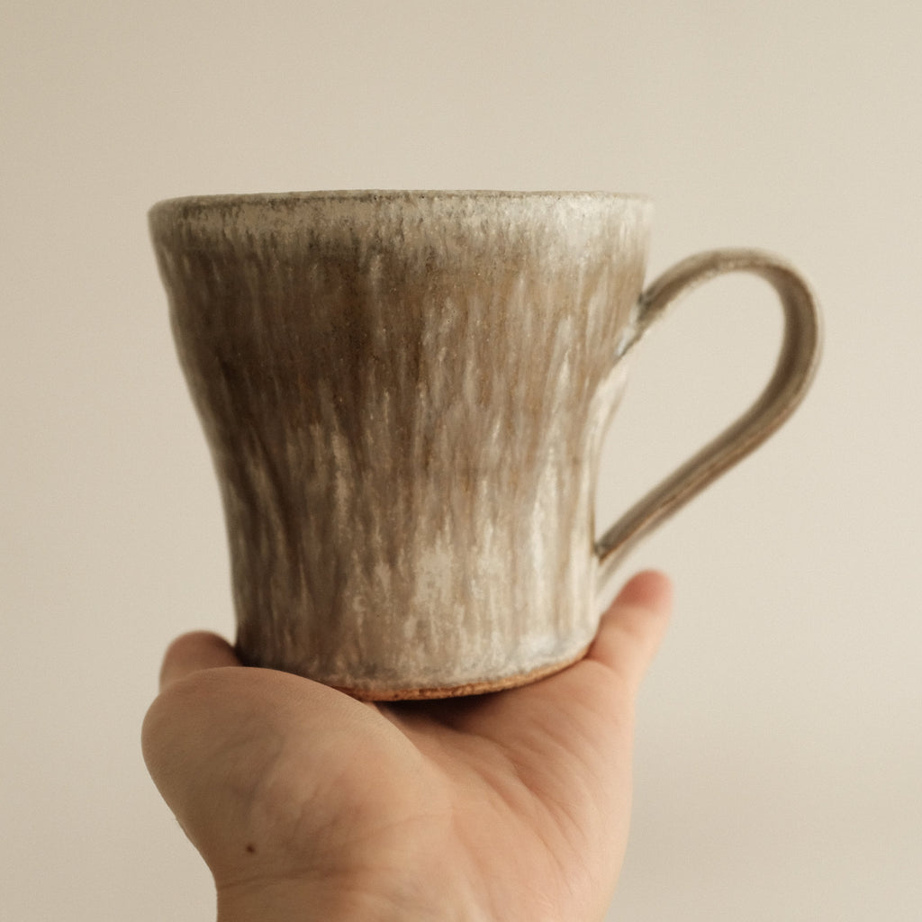 Kyuuko Mashiko Konayuki Powder Snow Glaze Mug with Handle