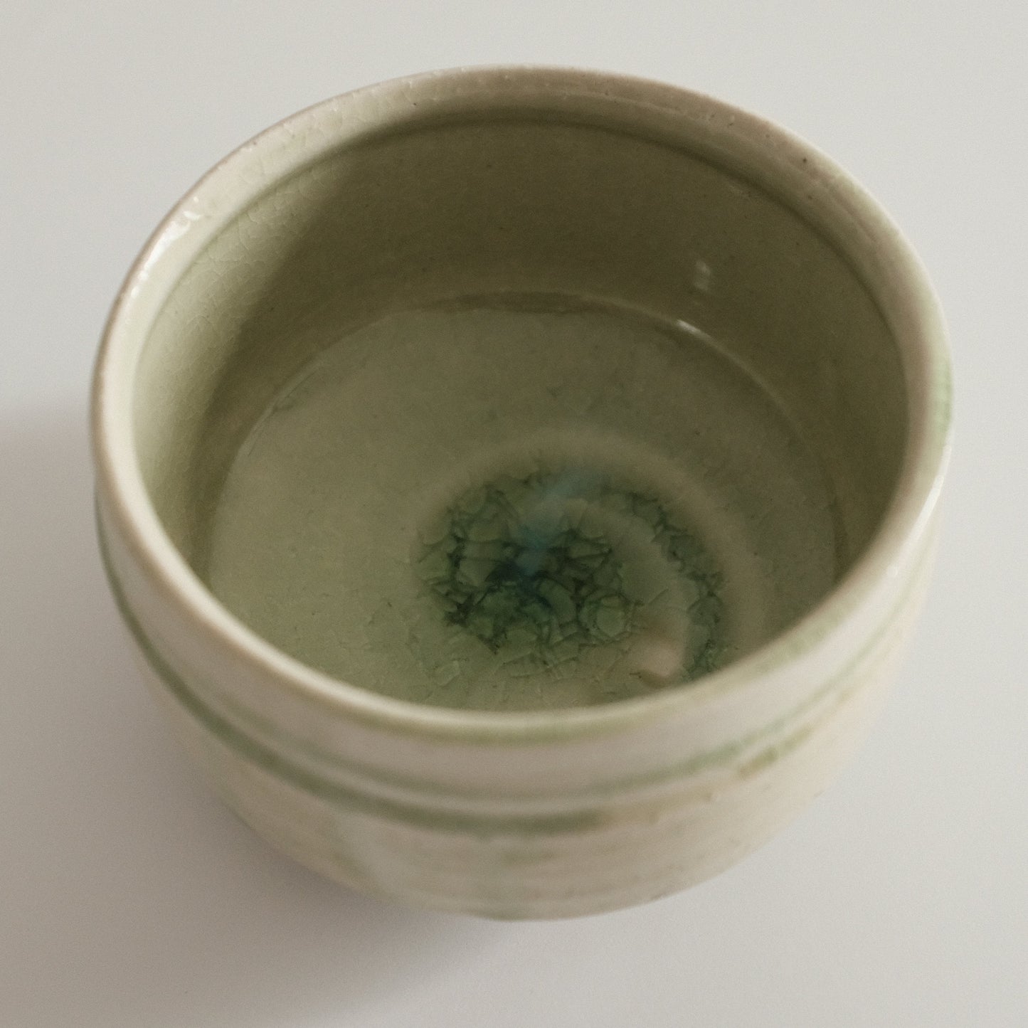 Hatsuichi Japan Hiwa Green Beadlo Kannyu Chawan Matcha Bowl Tea Bowl Minoware