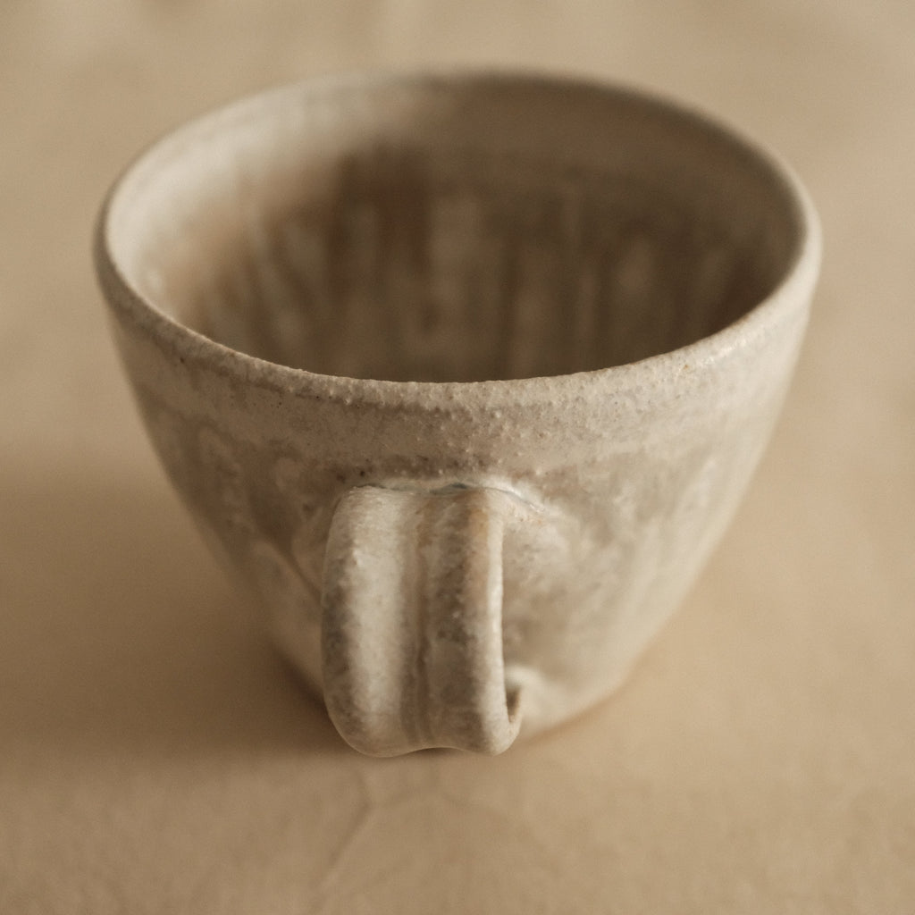 Kyuuko Mashiko Konayuki Powder Snow Glaze Small Mug with Handle