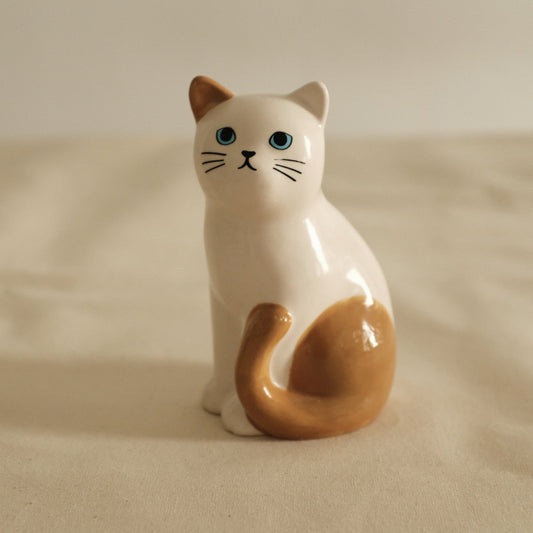 SOLEIL Chat Jaune Yellow Patch Cat Ceramic Vase Utensils Holder